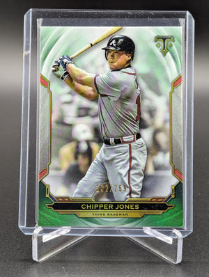2019 Topps triple Threads Emerald #42 Chipper Jones #/259 Braves