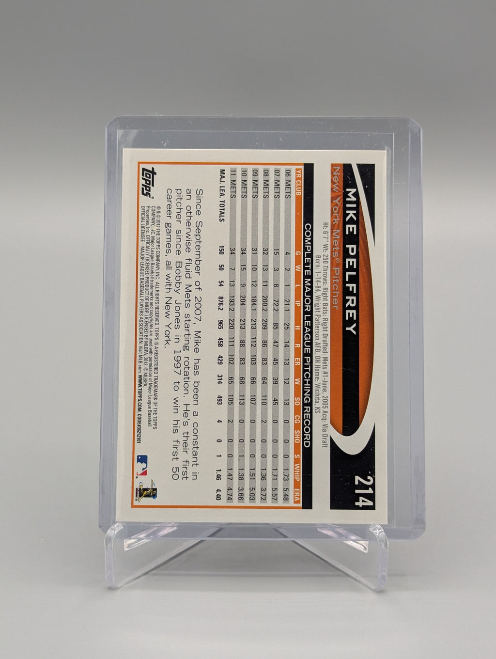 2022 Topps Gold Sparkle #214 Mike Pelfrey Mets