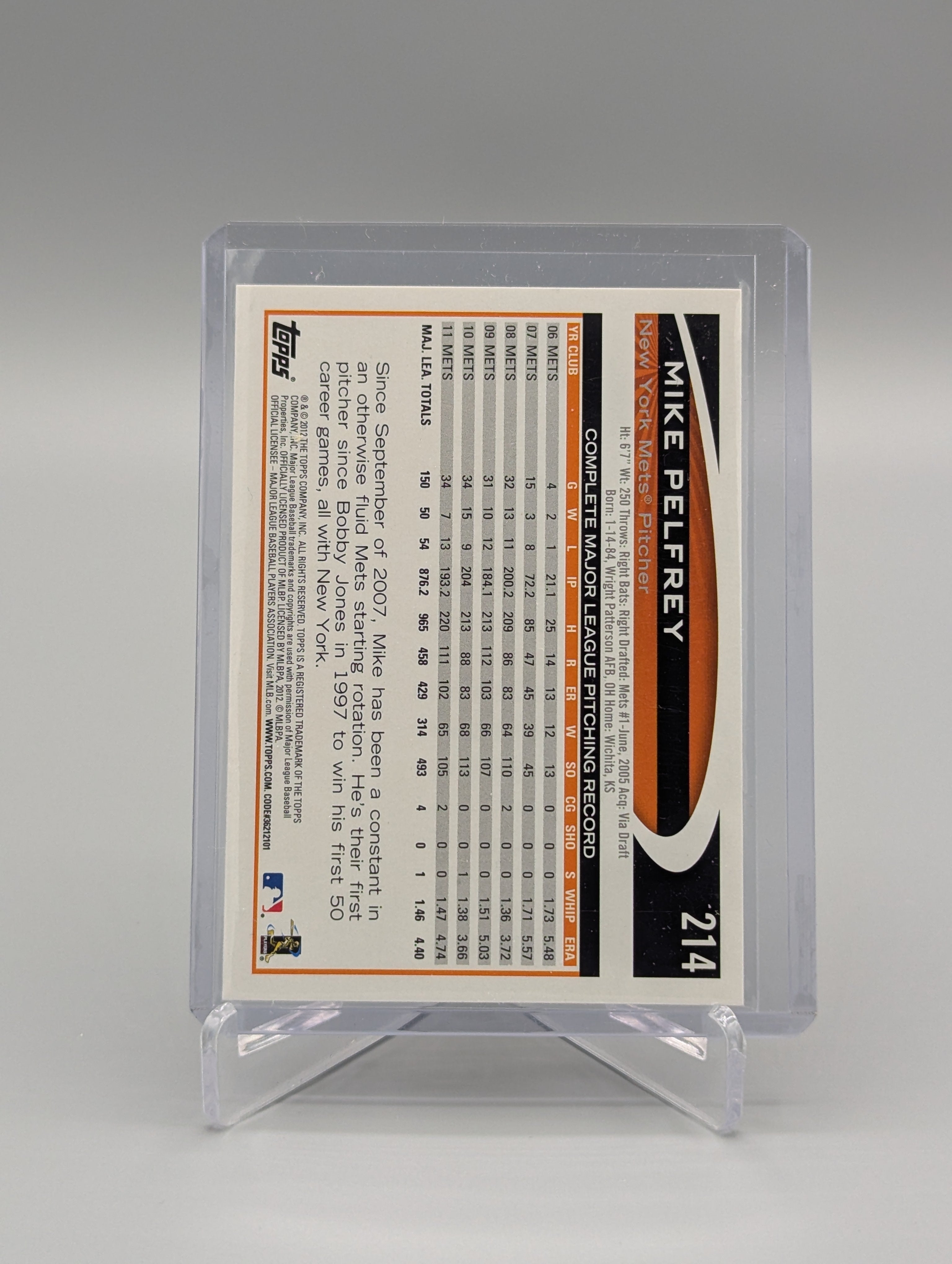 2022 Topps Gold Sparkle #214 Mike Pelfrey Mets