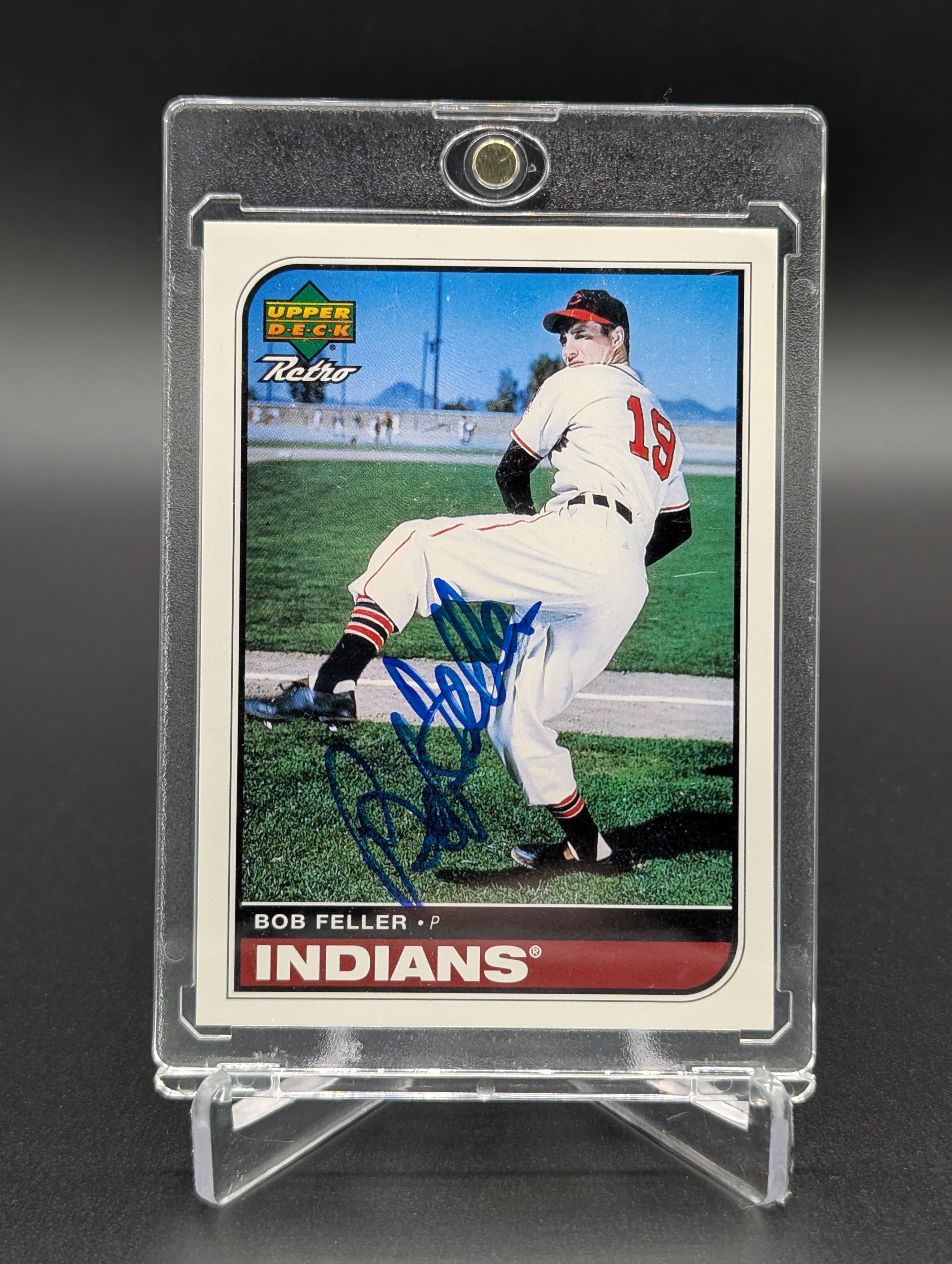 1998 Upper Deck Retro Sign Of The Times Auto #BF Bob Feller Indians**