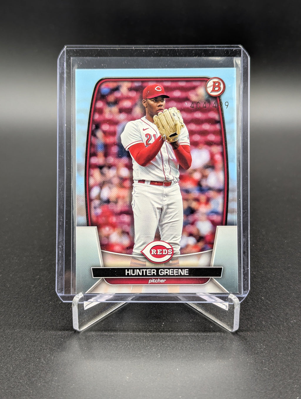 2023 Bowman Sky Blue #35 Hunter Greene #/ 499 Reds
