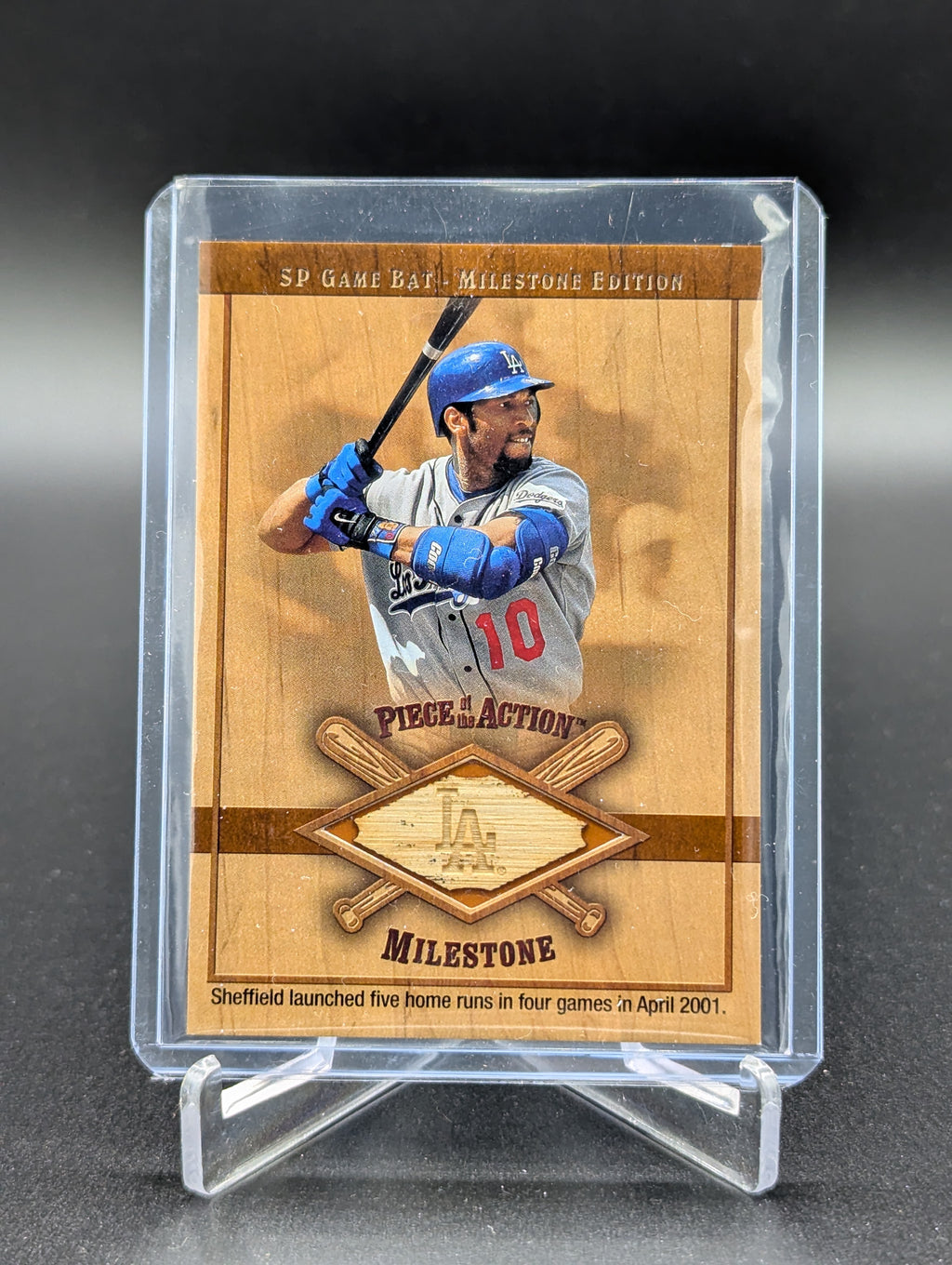 2001 Upper Deck SP Game Bat Milestone #M-GS Gary Sheffield Dodgers