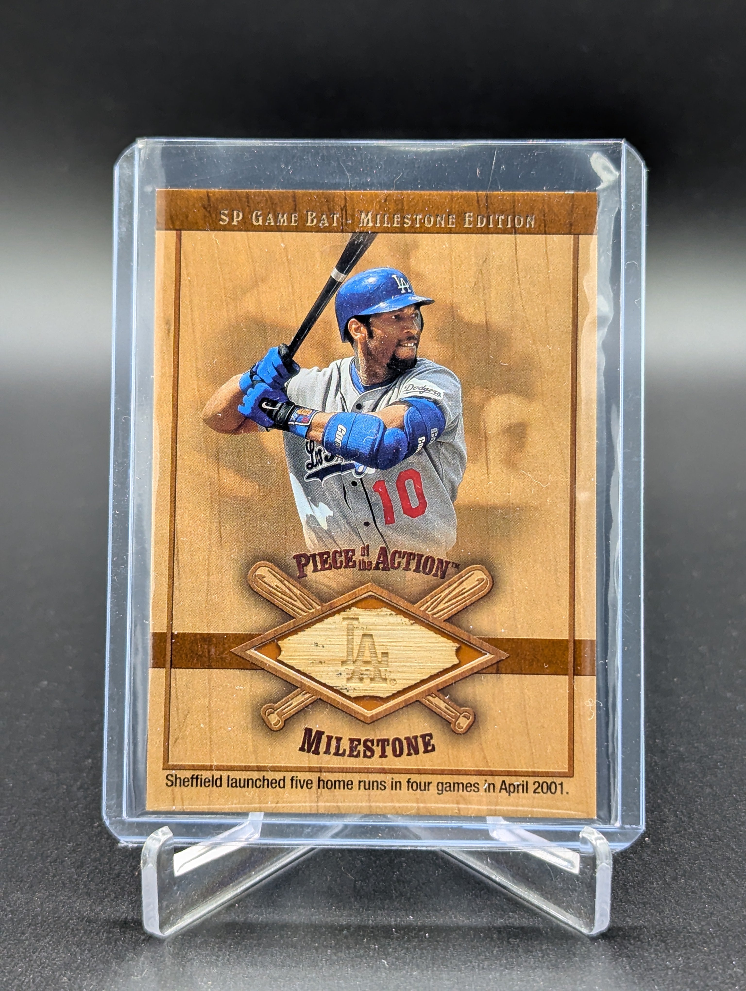2001 Upper Deck SP Game Bat Milestone #M-GS Gary Sheffield Dodgers