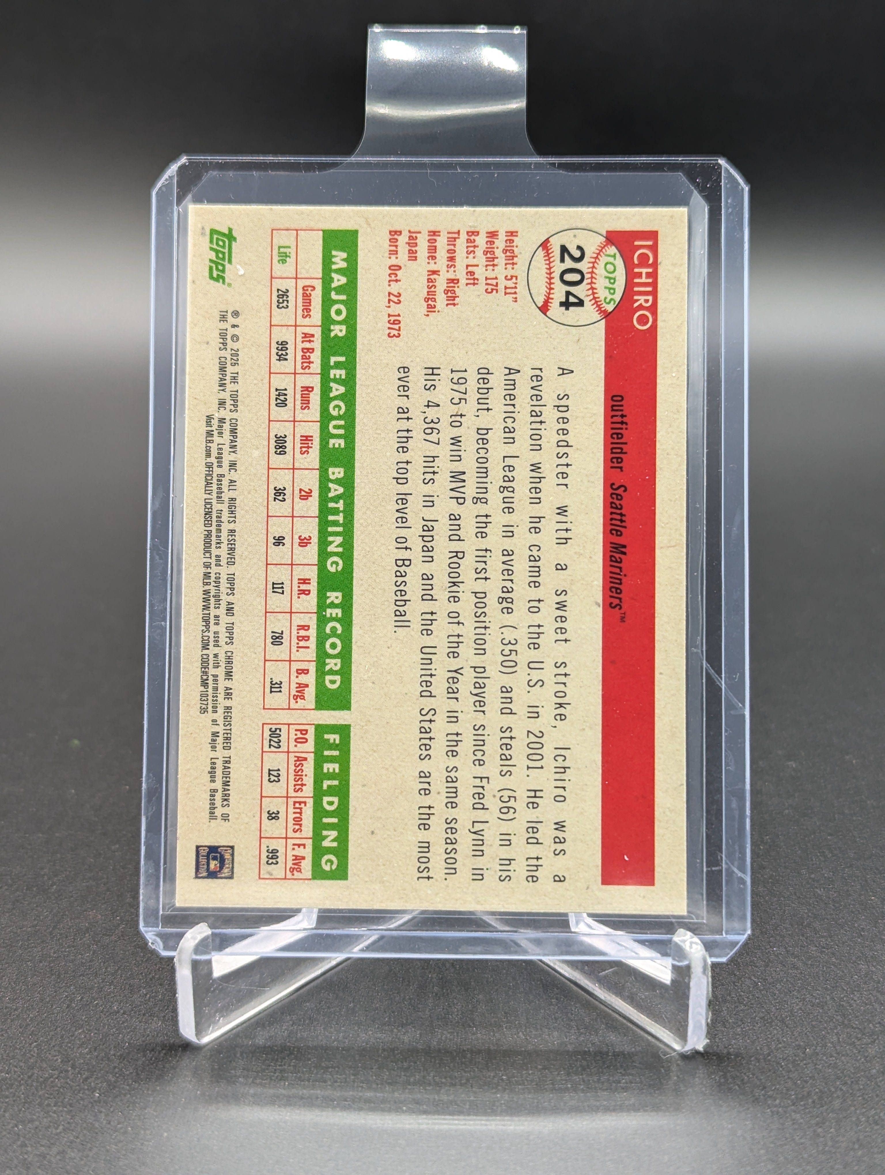 2025 Topps Chrome Platinum Toile Cream Fuchsia /100 #204 Ichiro