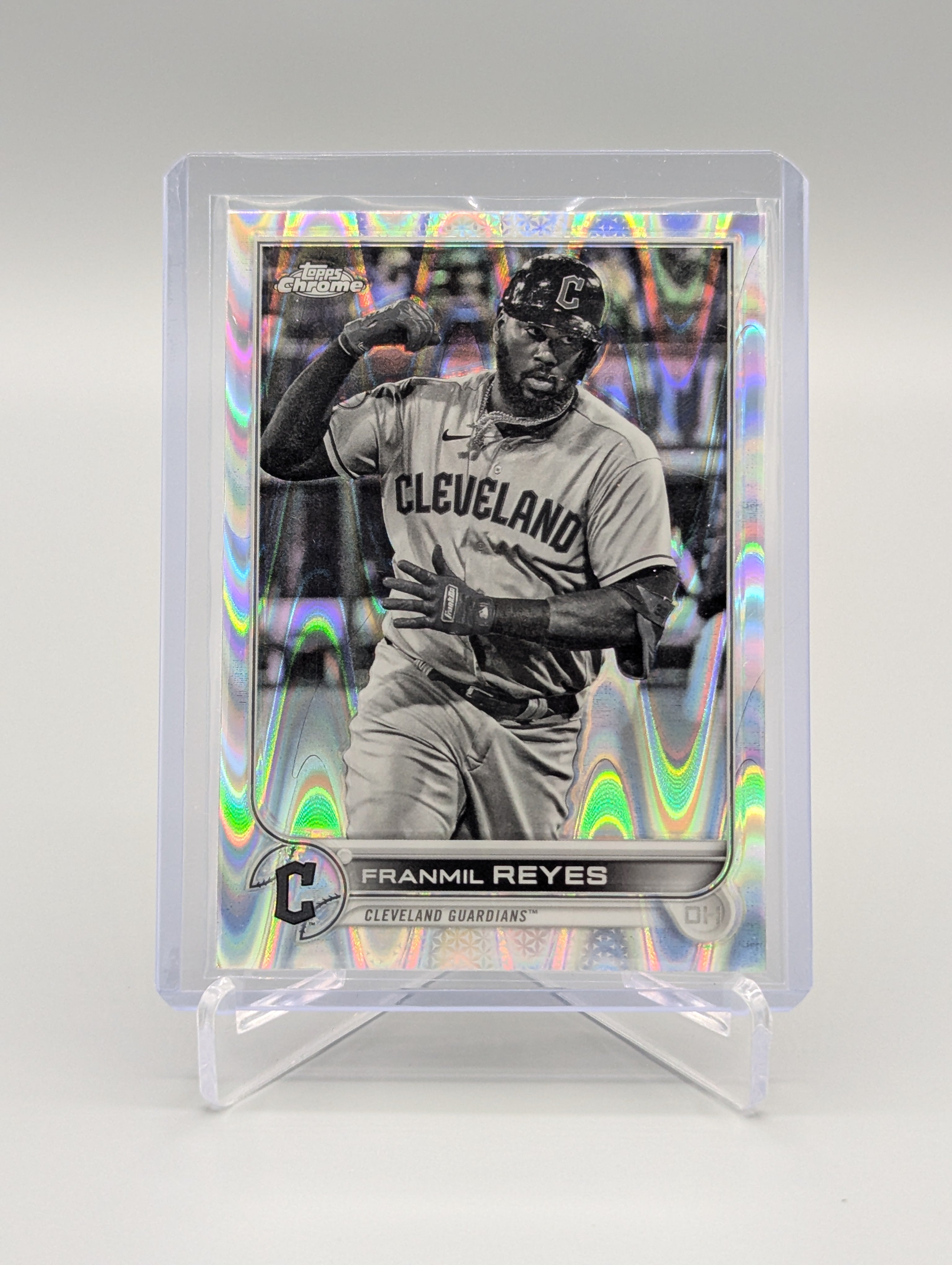 2022 Topps Chrome Sonic Black & White RayWave #97 Franmil Reyes Guardians