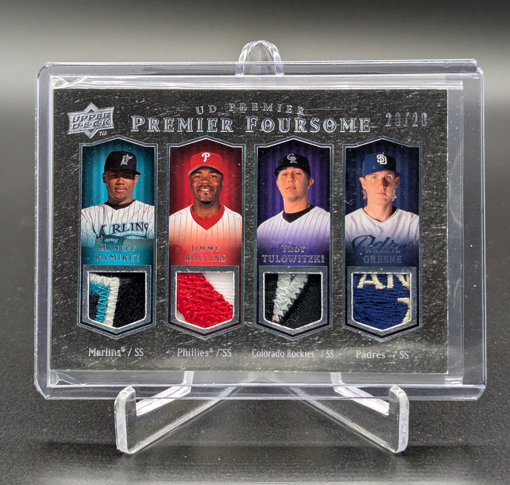 2008 UD Premier Premier Foursome /20 #QP-RRTG Ramirez Rollins Tulowitzki Greene
