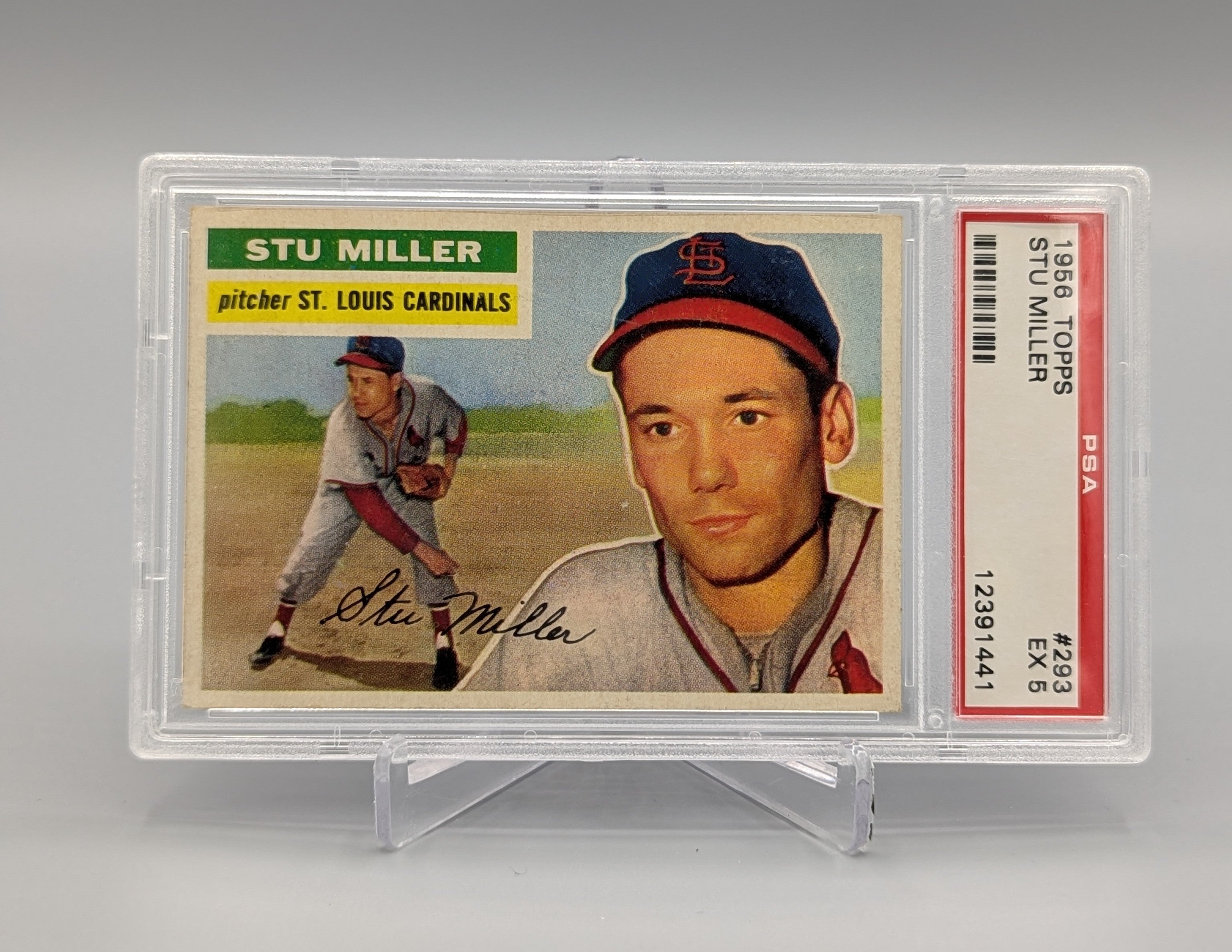 1956 Topps #293 Stu Miller PSA 5 Cardinals