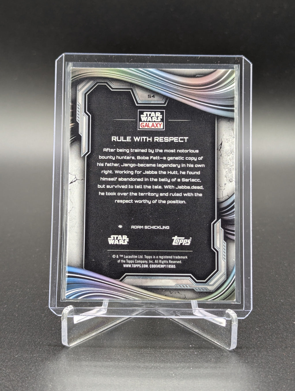 2025 Topps Chrome Star Wars Galaxy Mini Diamond #54 Rule With Respect