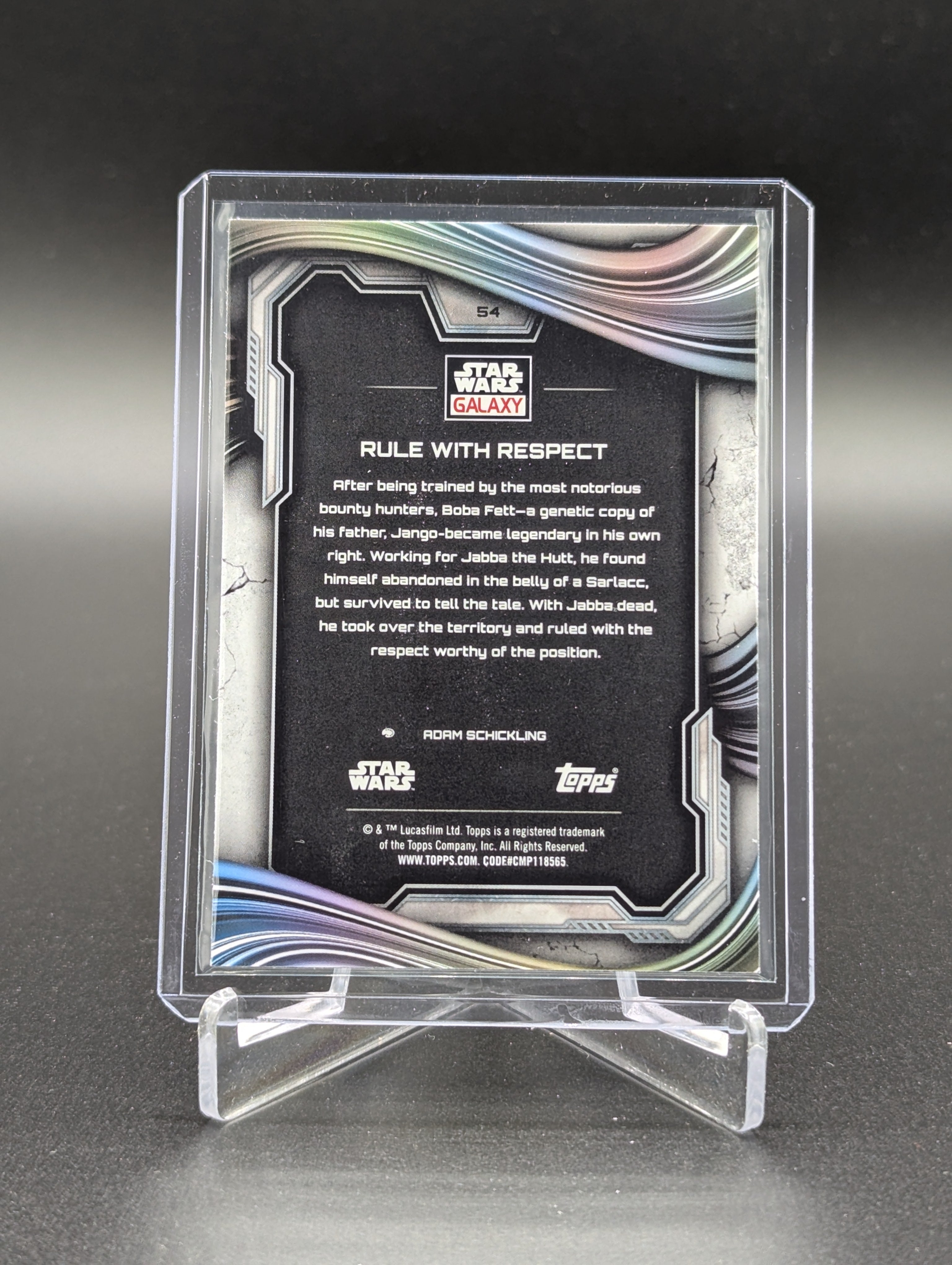 2025 Topps Chrome Star Wars Galaxy Mini Diamond #54 Rule With Respect