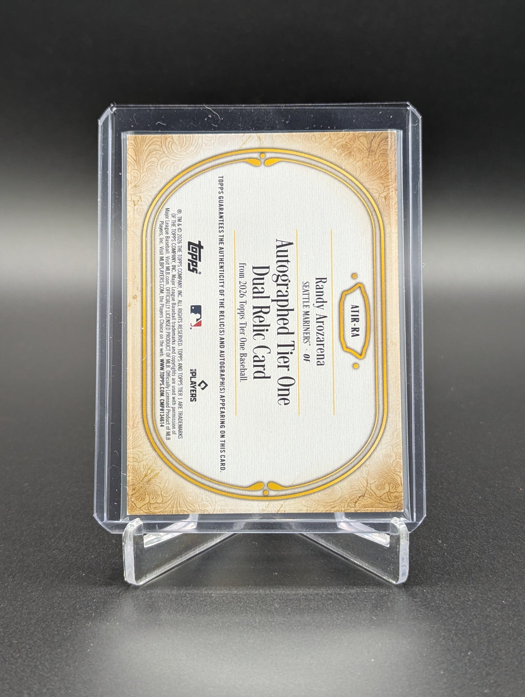 2026 Topps Tier One Autograph Relics /99 #AT1R-RA Randy Arozarena
