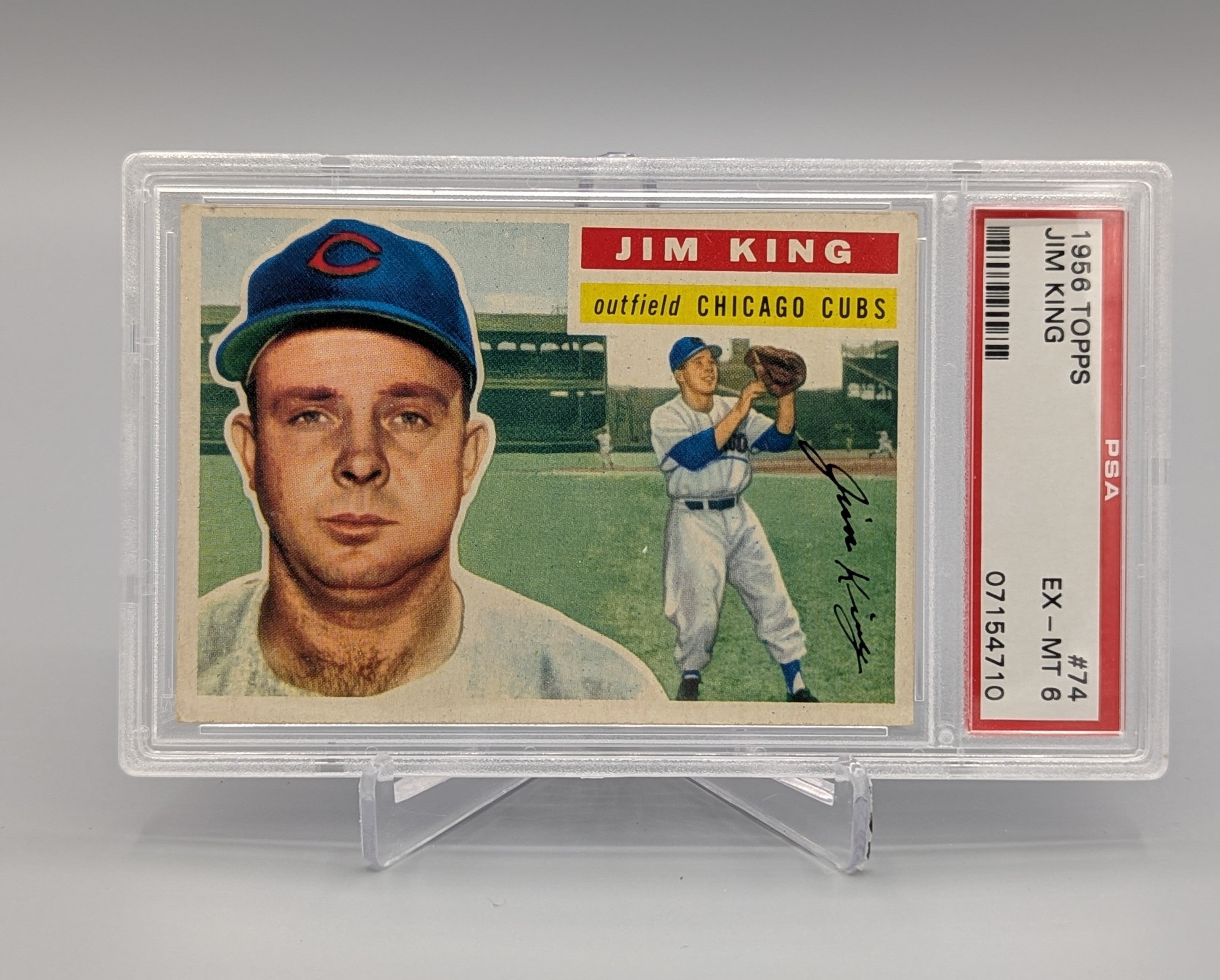 1956 Topps #74 Jim King PSA 6 Cubs