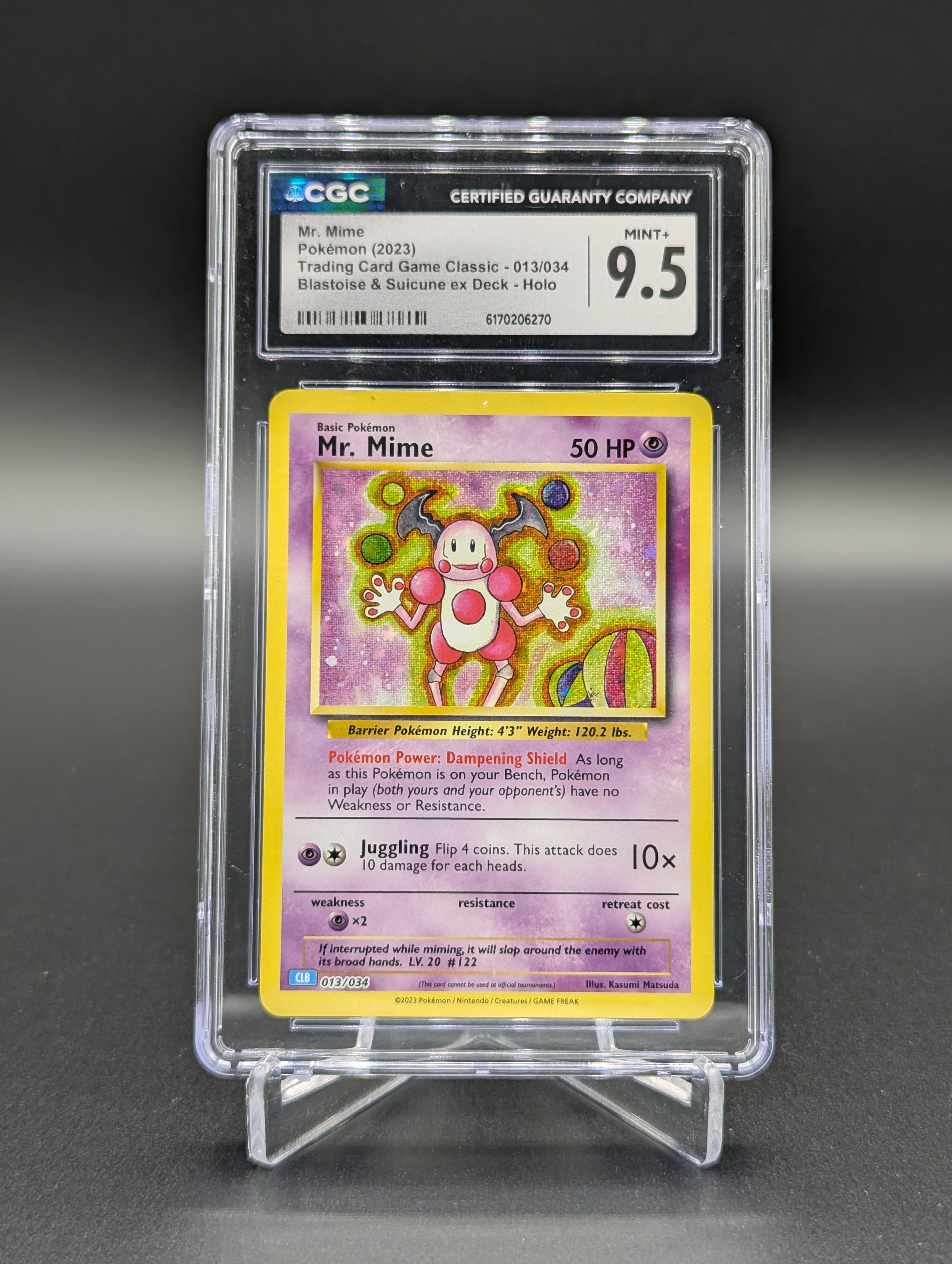 2023 Pokemon Blastoise & Suicune ex Deck Holo Mr. Mime CGC 9.5