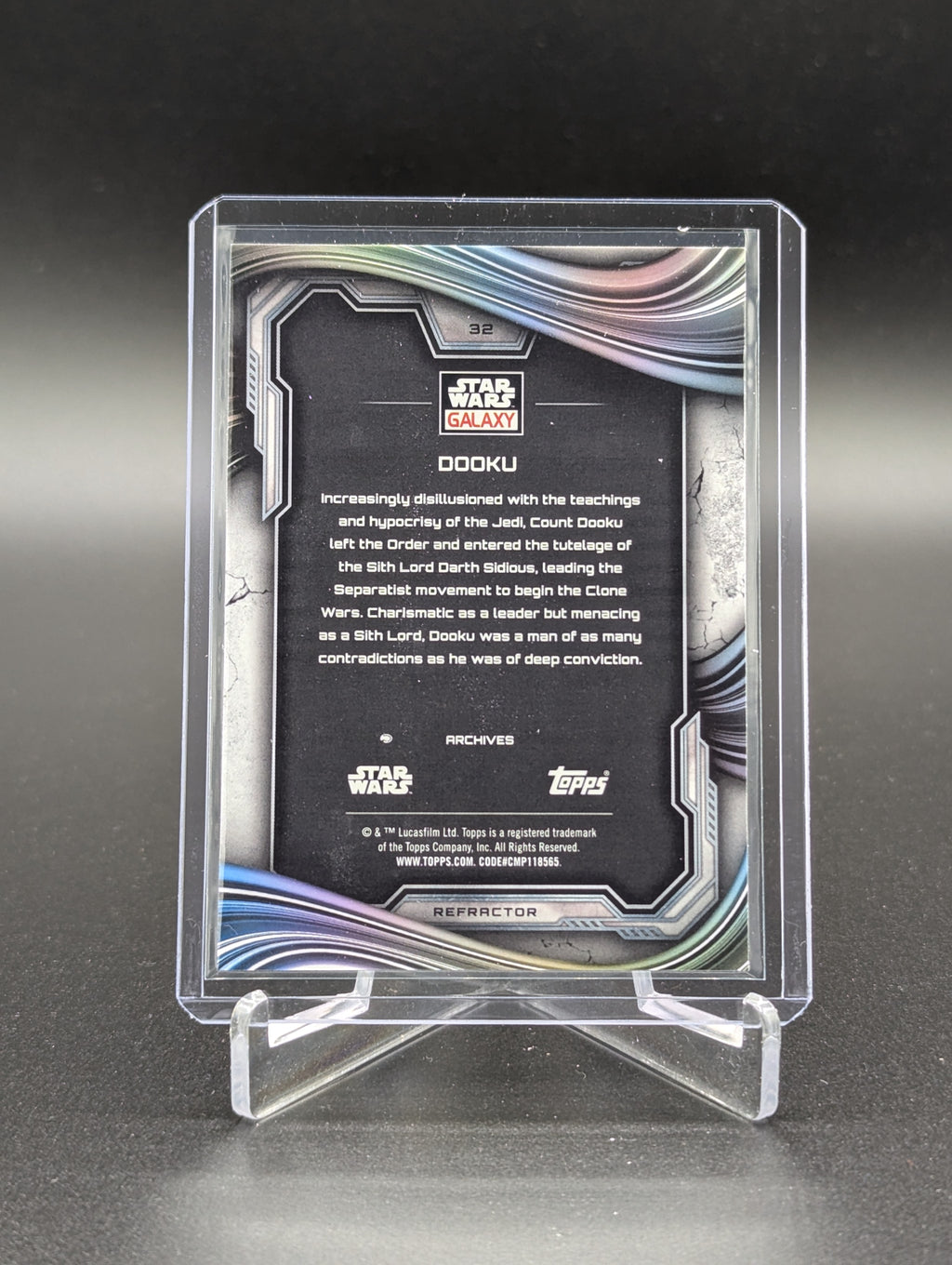 2025 Topps Chrome Star Wars Galaxy Refractor #32 Dooku