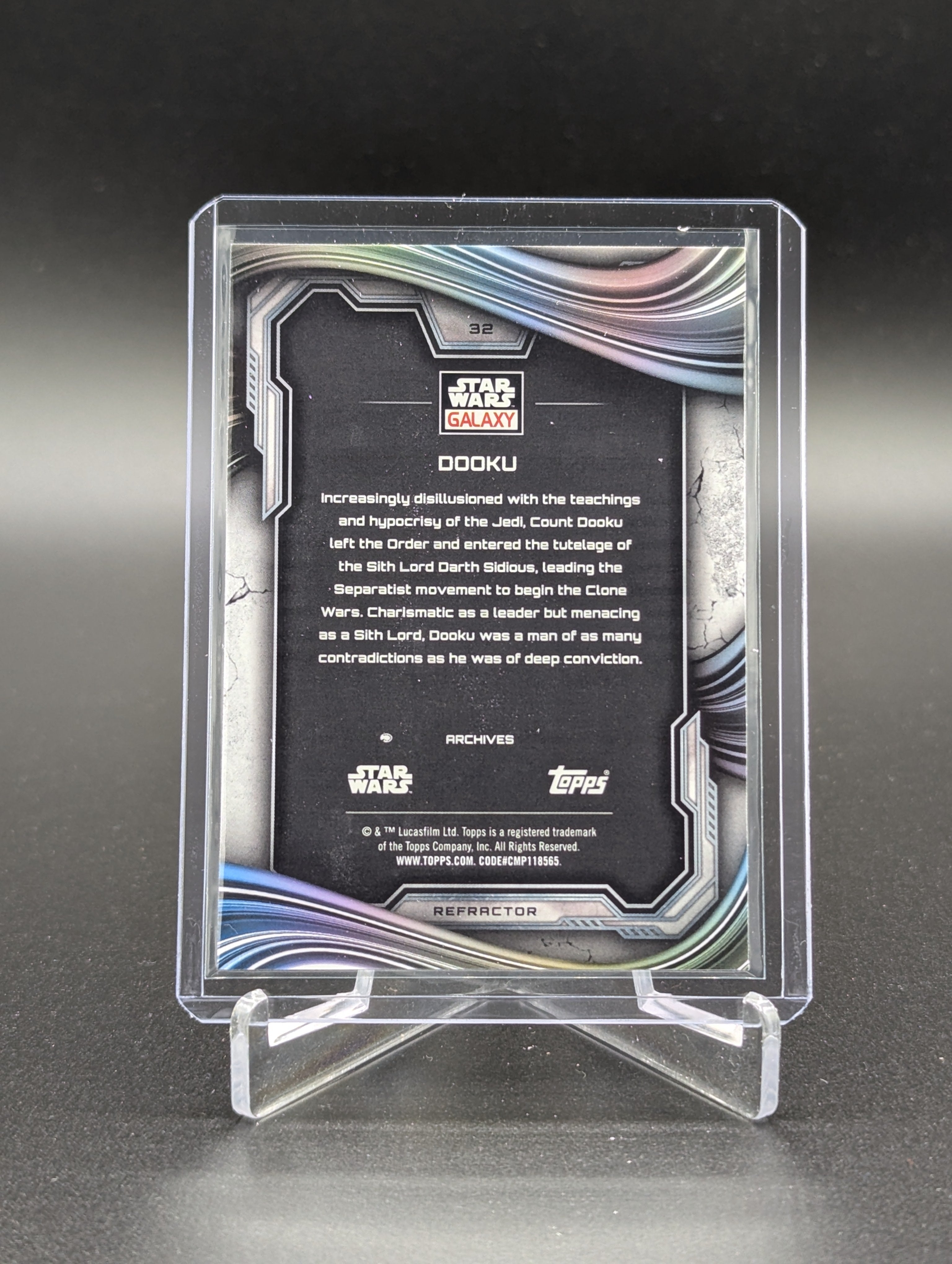 2025 Topps Chrome Star Wars Galaxy Refractor #32 Dooku