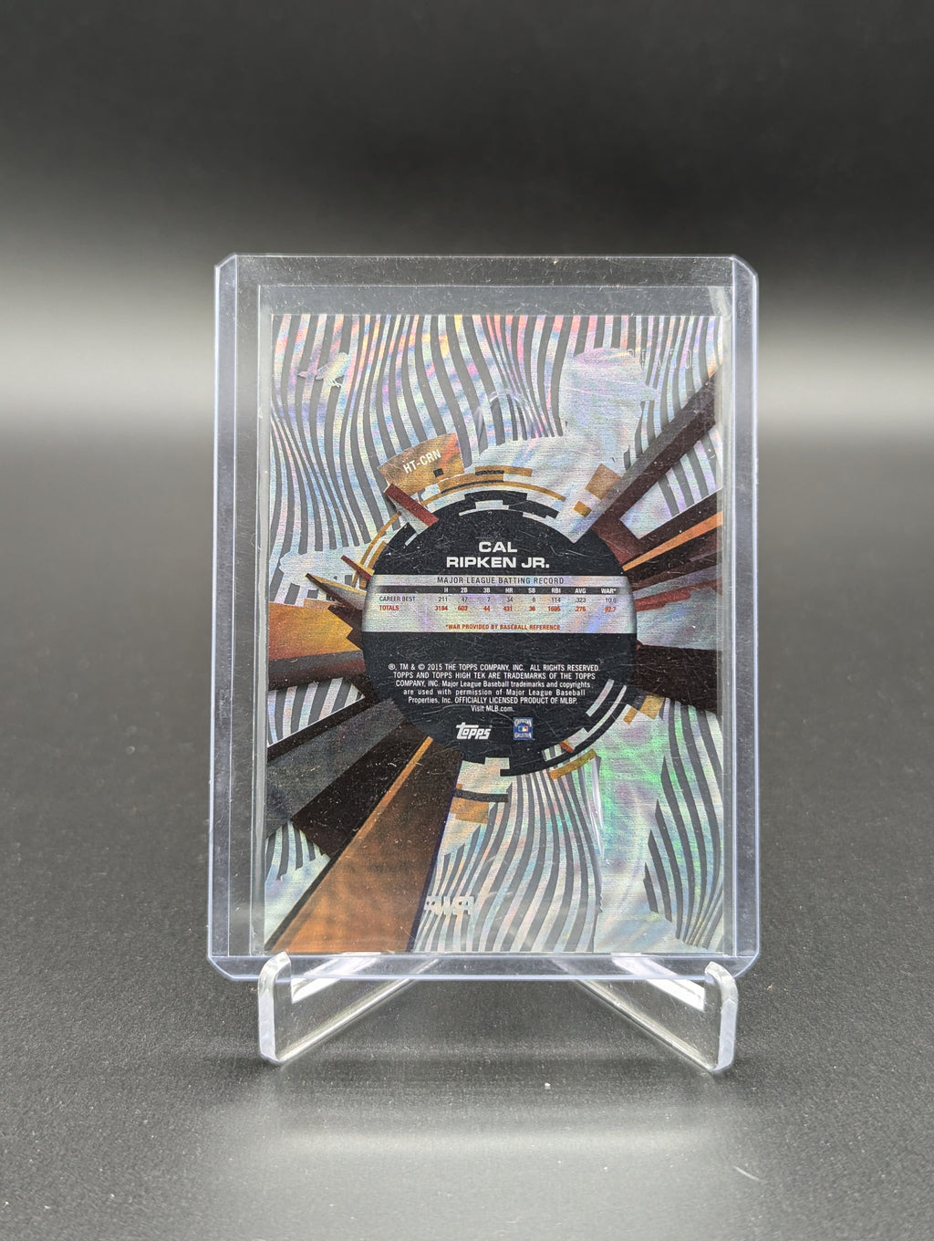 2015 Topps High Tek Confetti Diffractor /99 Cal Ripken Jr Orioles