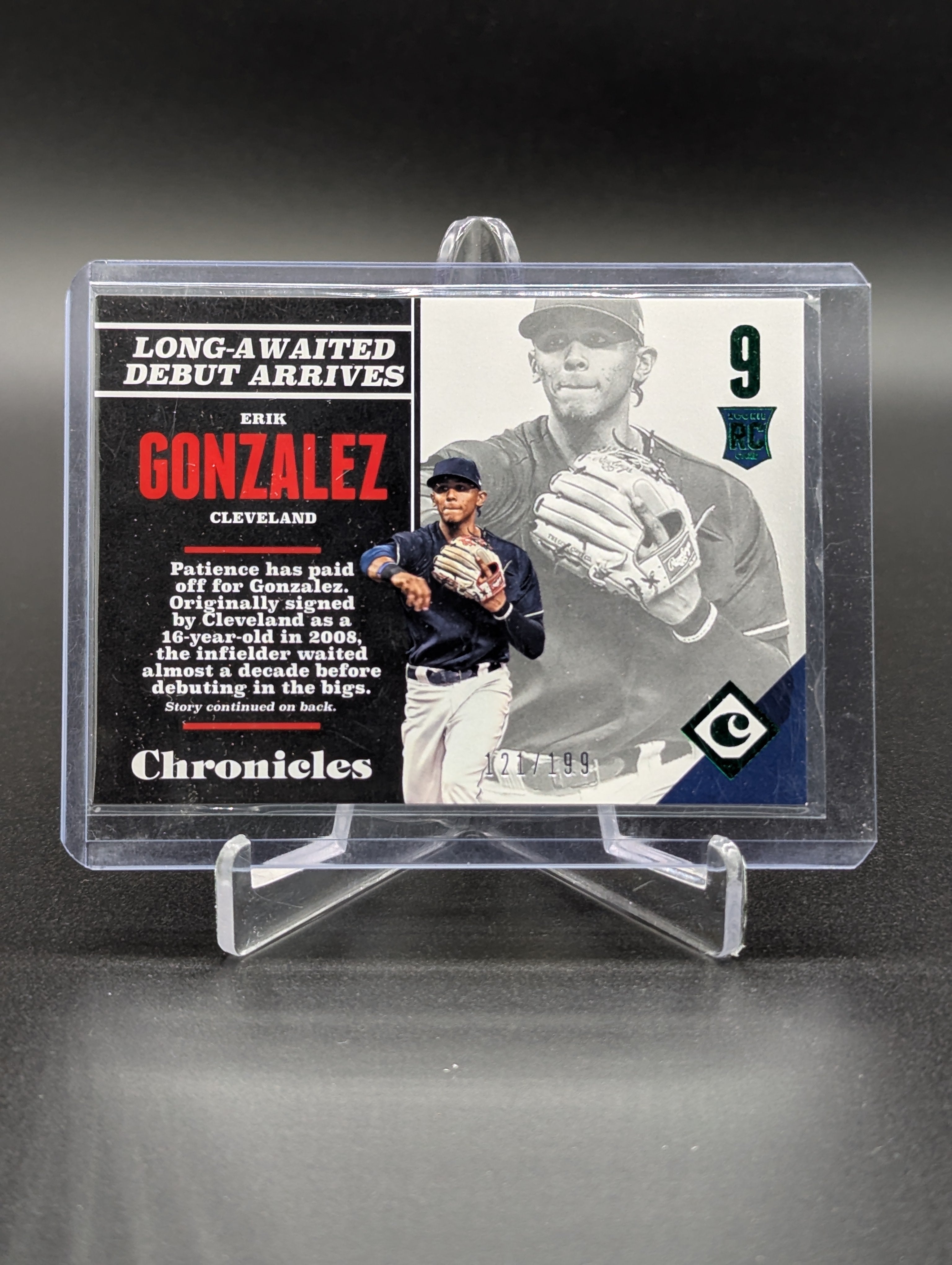 2017 Panini Chronicles Green #144 Erik Gonzalez RC Indians #/199