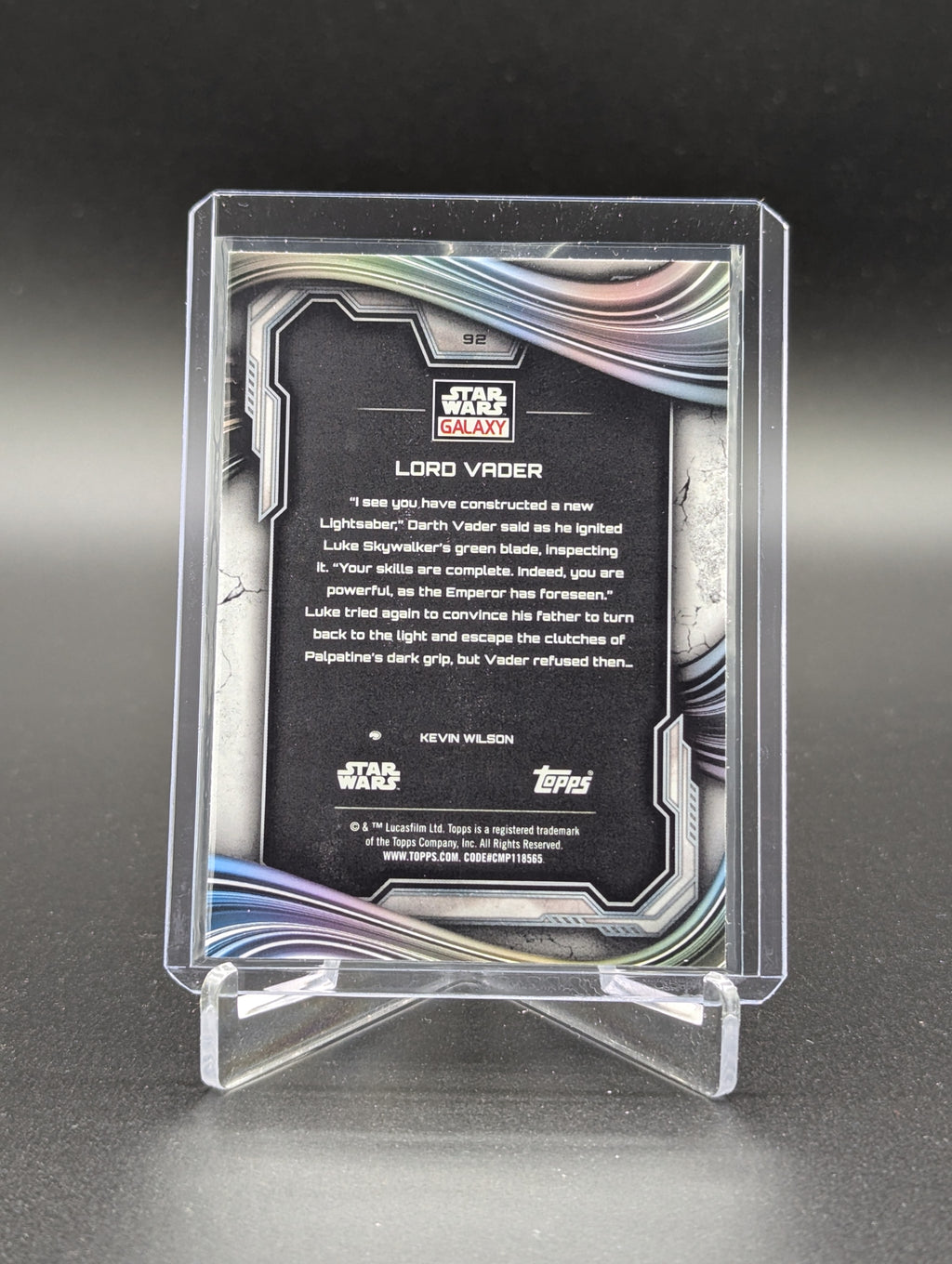 2025 Topps Chrome Star Wars Galaxy Mini Diamond #92 Lord Vader