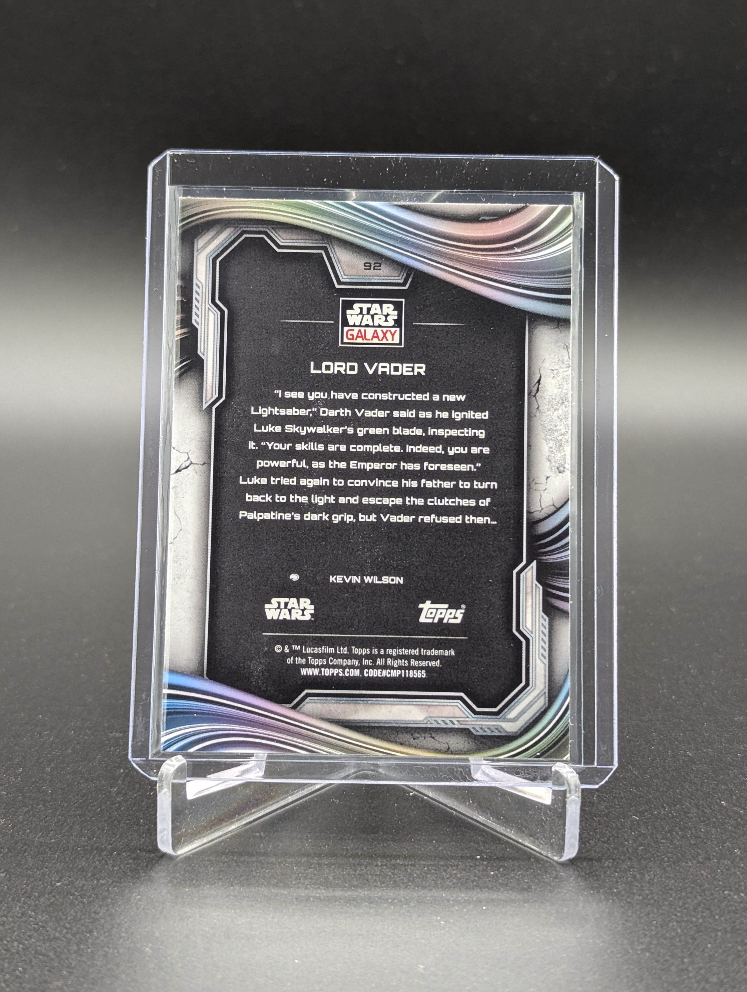 2025 Topps Chrome Star Wars Galaxy Mini Diamond #92 Lord Vader