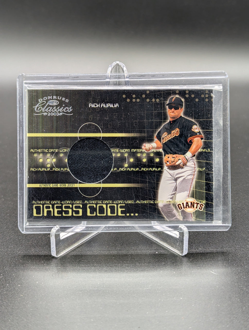 2003 Donruss Classics Dress Code #DC-49 Rich Aurilia /500 Giants