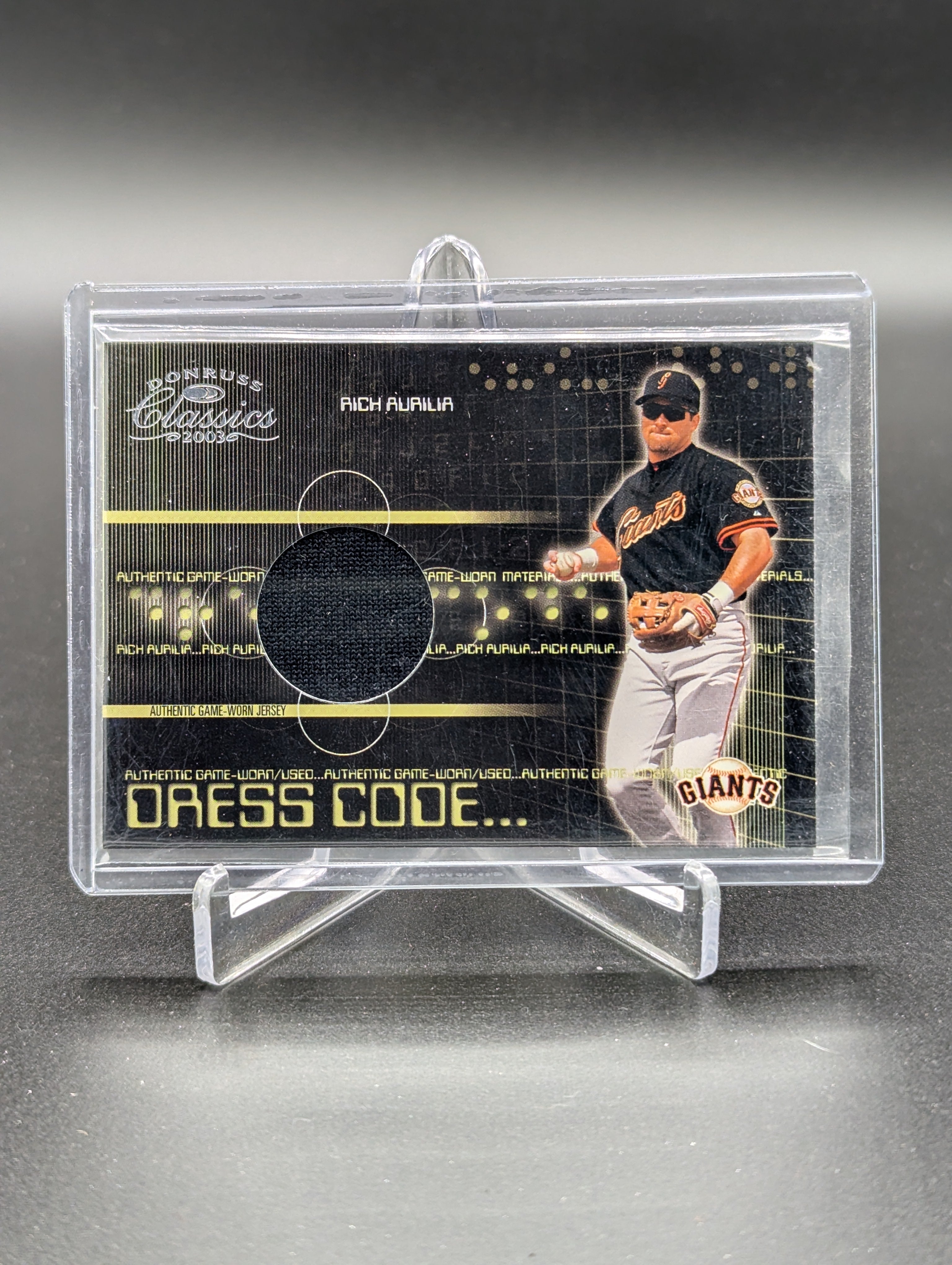 2003 Donruss Classics Dress Code #DC-49 Rich Aurilia /500 Giants