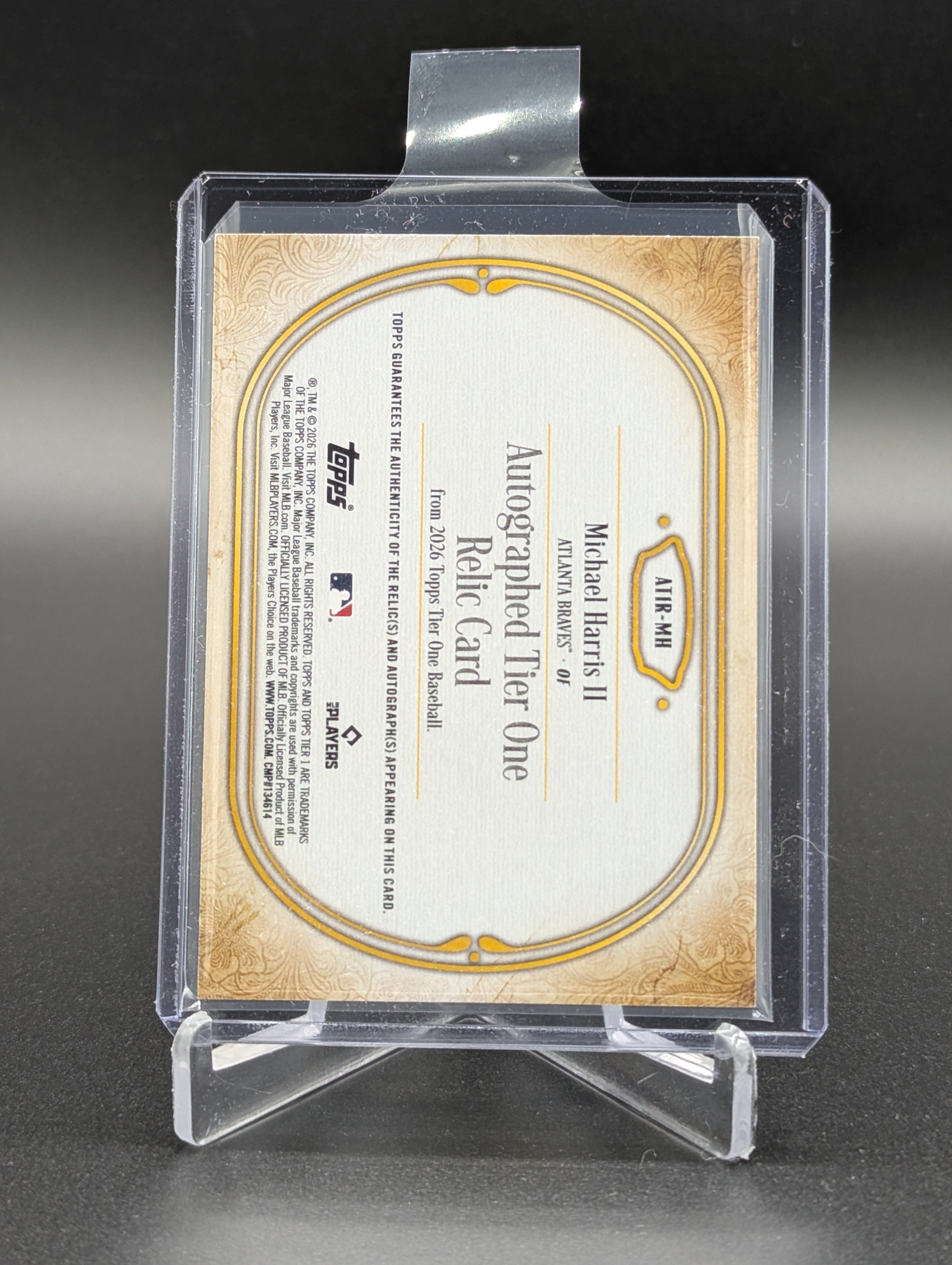 2026 Topps Tier One Autograph Relics /199 #AT1R-MH Michael Harris II