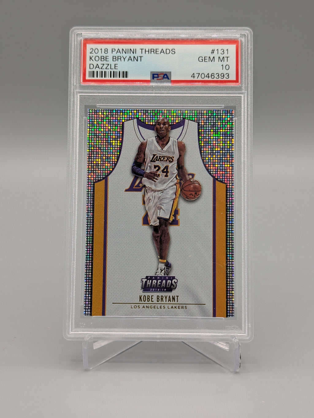 2018 Panini Threads Dazzle Kobe Bryant Psa 10 Lakers