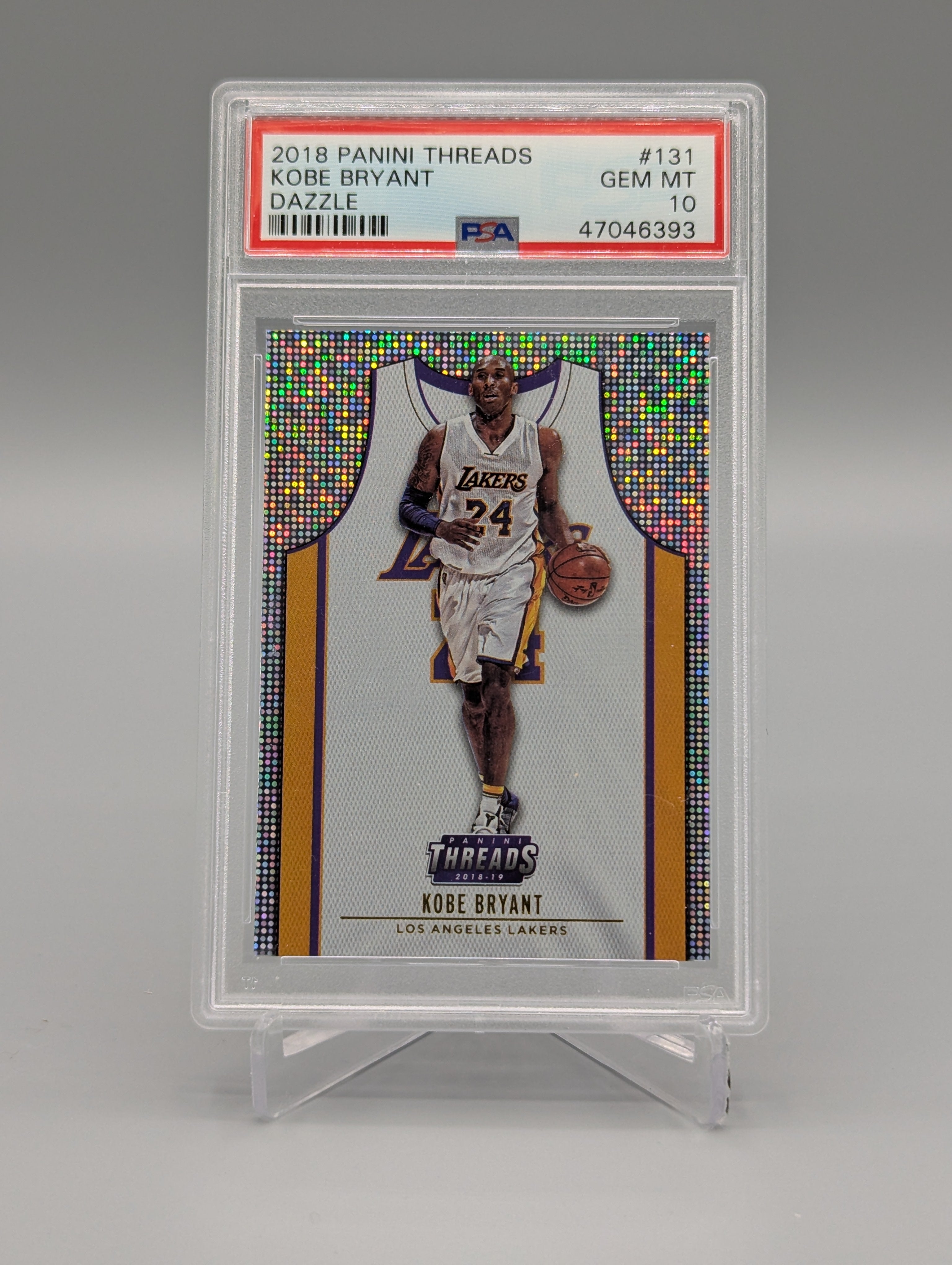 2018 Panini Threads Dazzle Kobe Bryant Psa 10 Lakers
