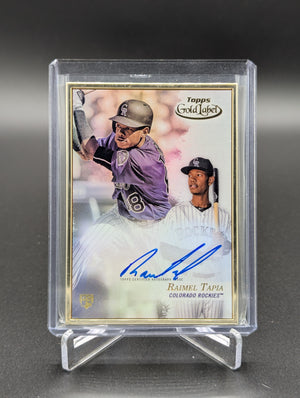 2017 Topps Gold Label Gold Framed Auto #FA-RT Ramel Tapia RC Rockies