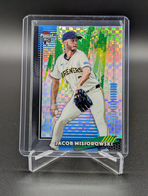 2026 Topps Finest X Fractor Common #82 Jacob Misiorowski Brewers