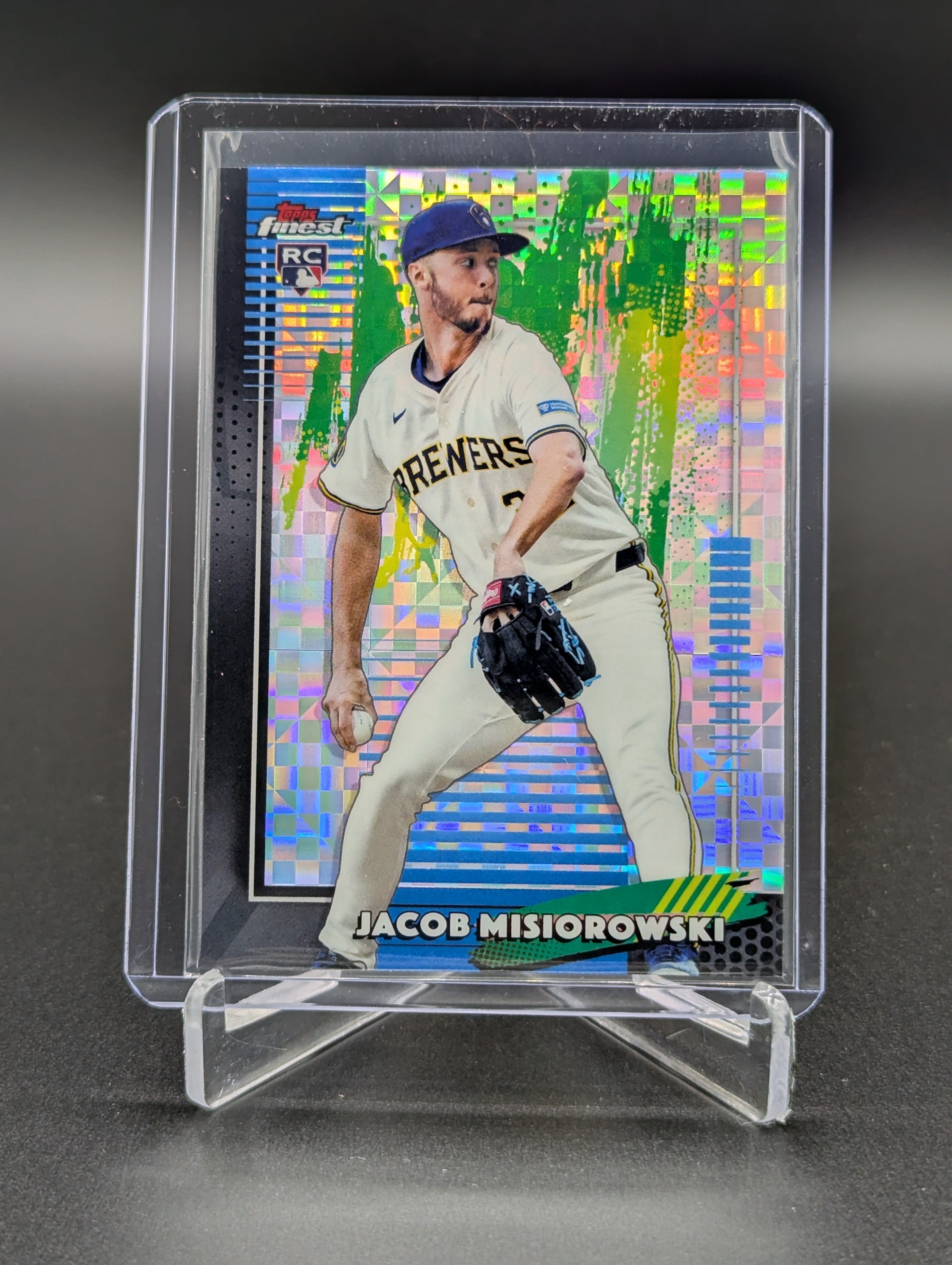 2026 Topps Finest X Fractor Common #82 Jacob Misiorowski Brewers