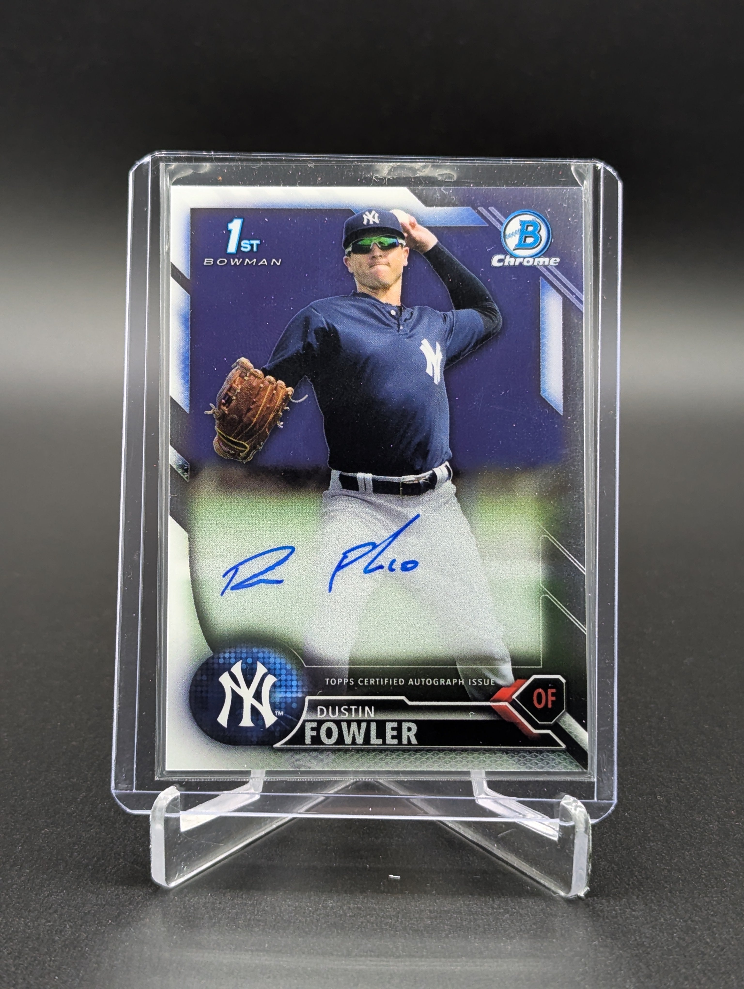 2016 Bowman Chrome Auto #BCAP-DFO Dexter Fowler Yankees