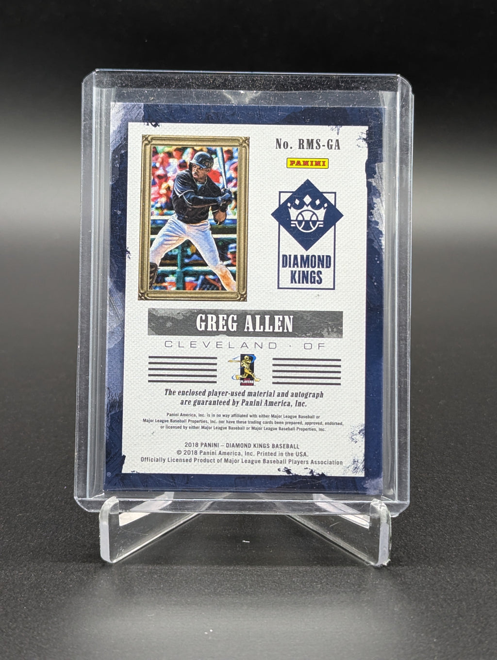 2018 Diamond Kings #RMS-GA Rookie Materials Signature Greg Allen