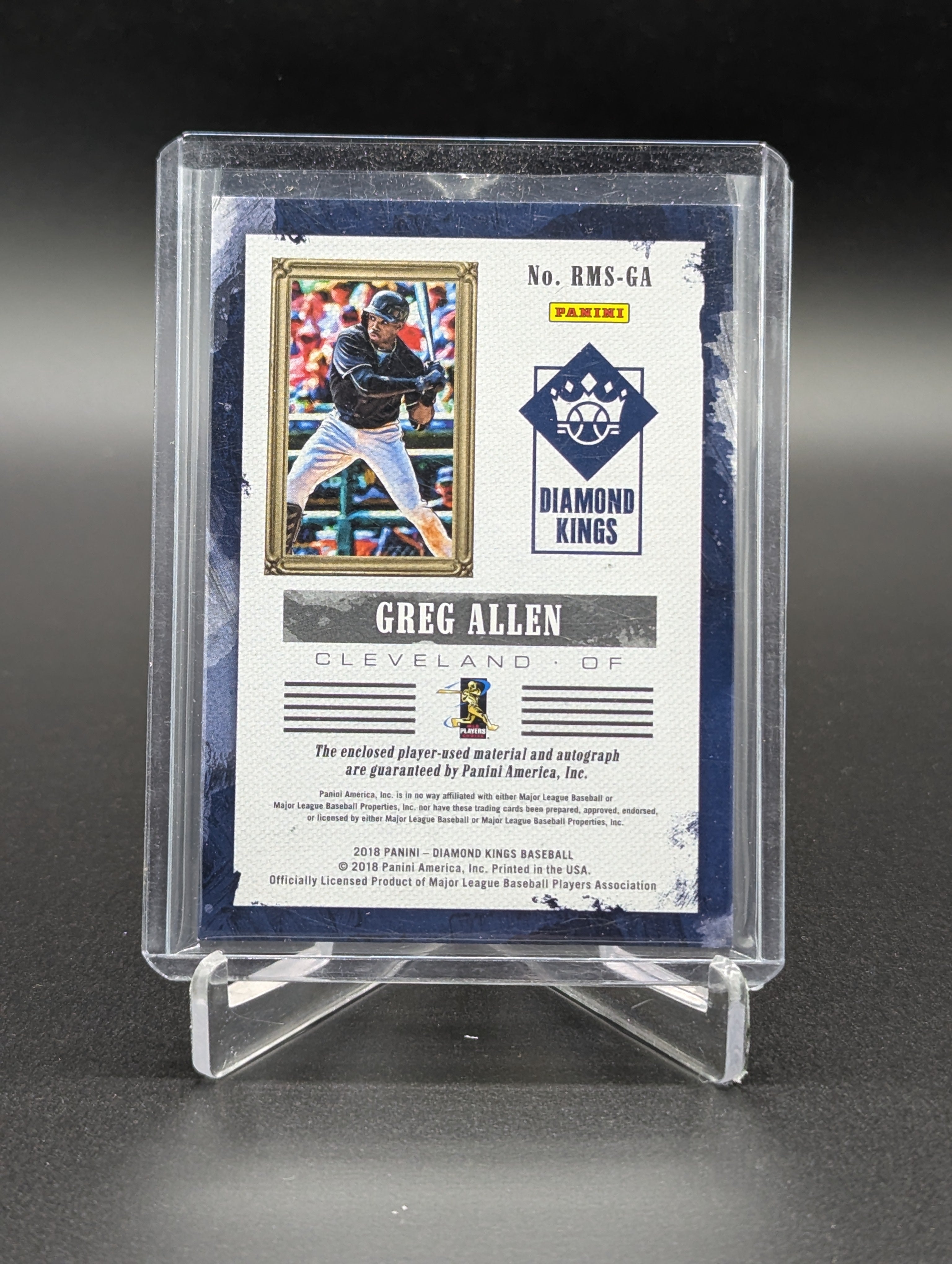 2018 Diamond Kings #RMS-GA Rookie Materials Signature Greg Allen