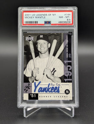 2001 UD Legends Of NY #144 Mickey Mantle Yankees PSA 8.5