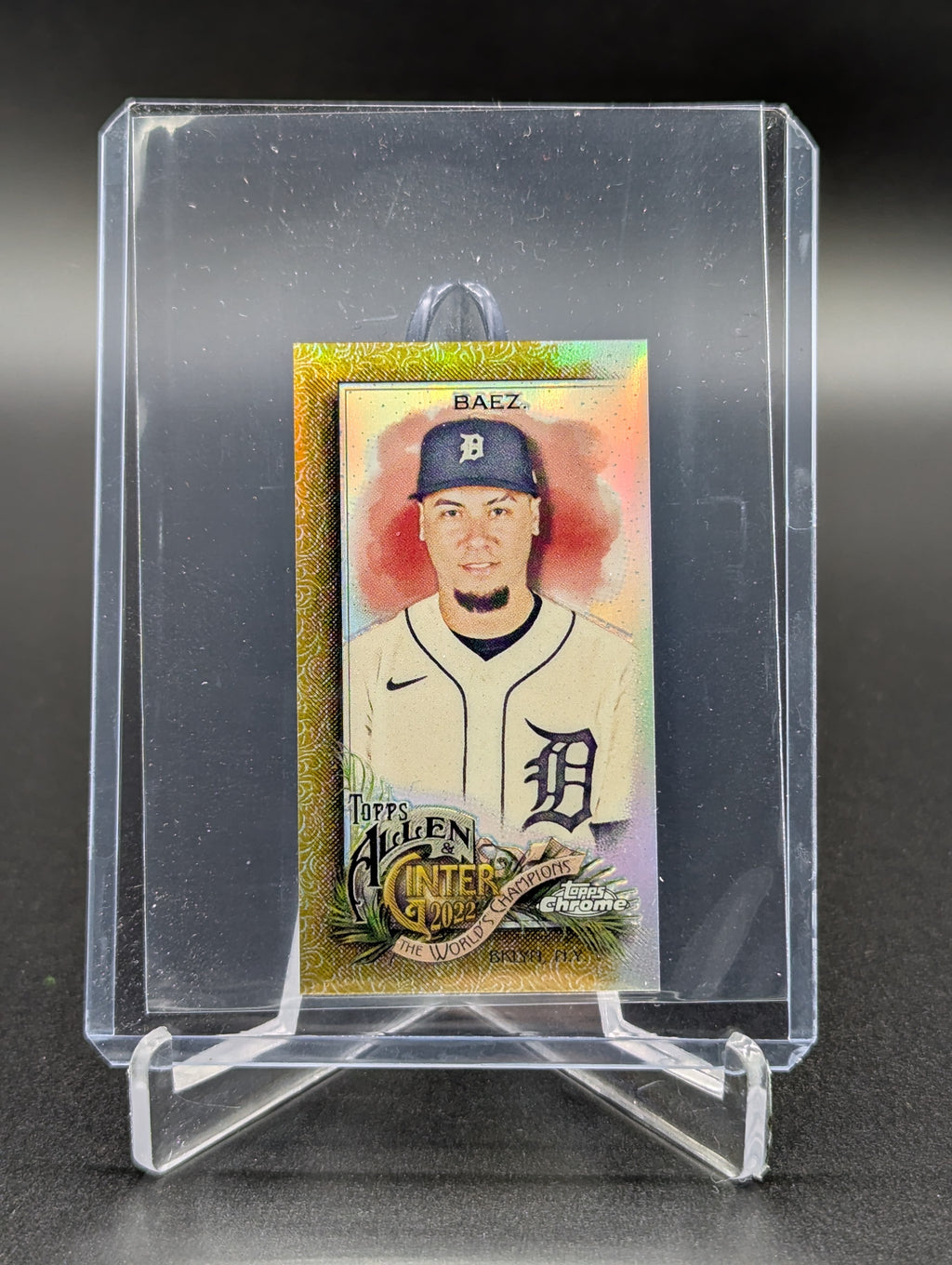 2022 Topps Allen & Ginter Chrome Mini Gold /50 #90 Javier Baez Tigers