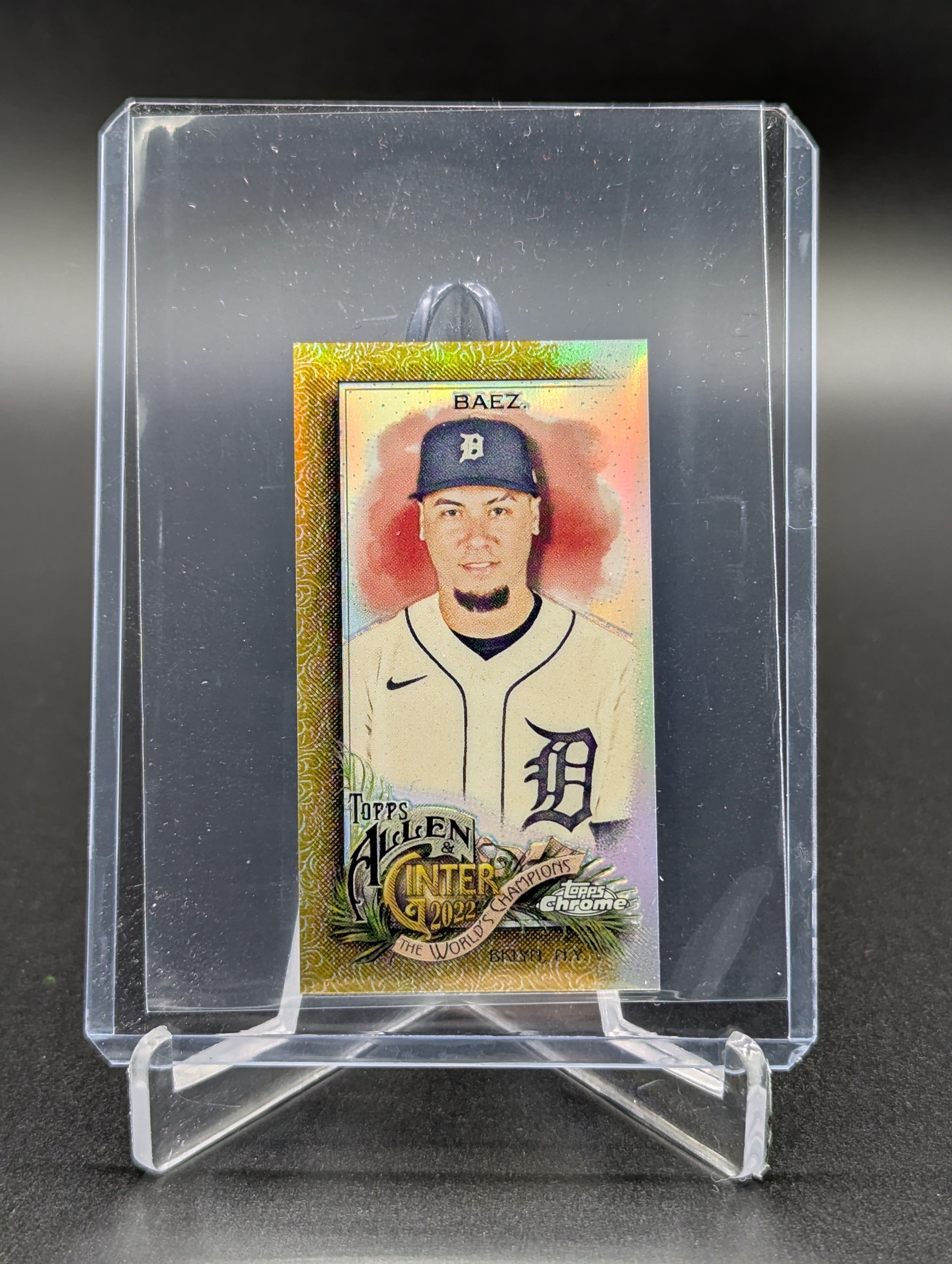 2022 Topps Allen & Ginter Chrome Mini Gold /50 #90 Javier Baez Tigers