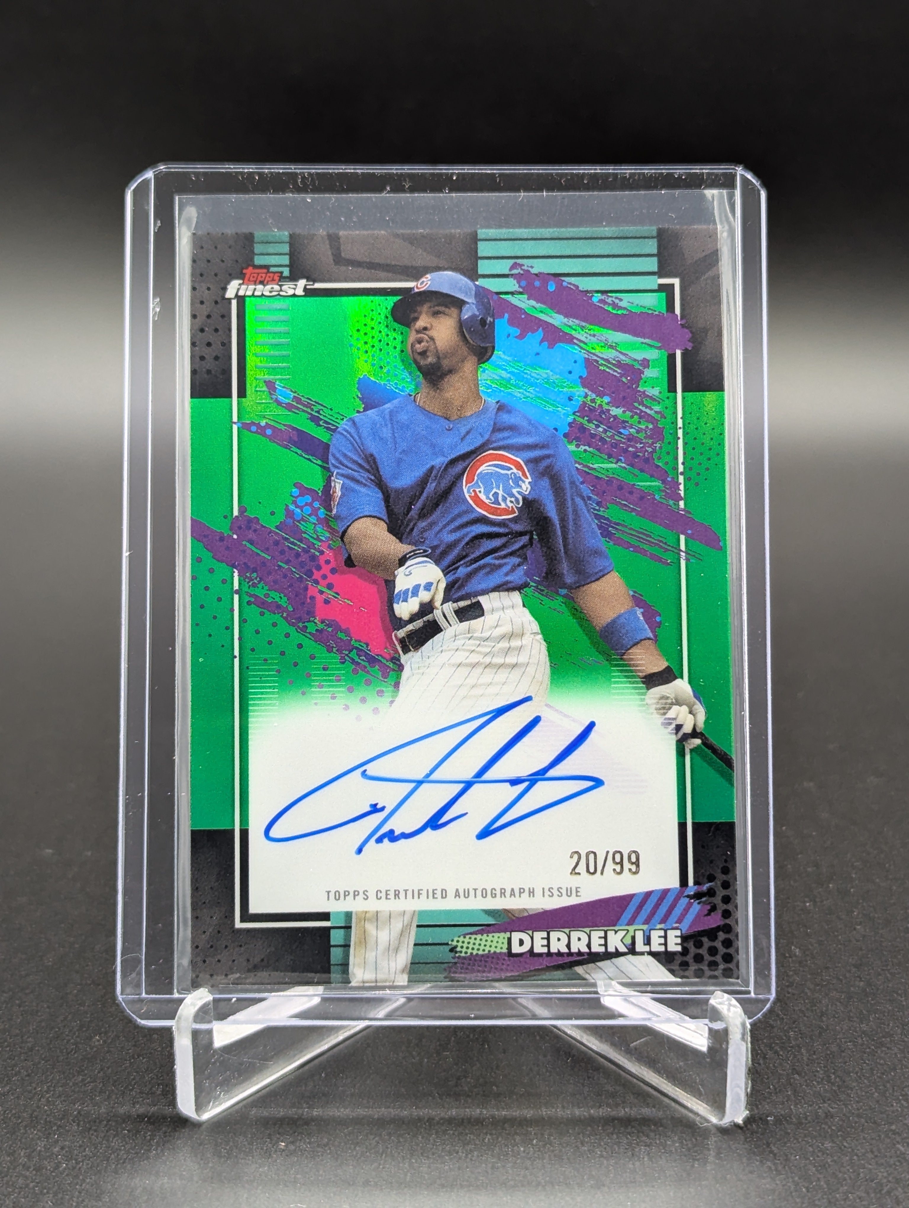 2026 Topps Finest Auto Green /99 #FA-DL Derrek Lee Cubs