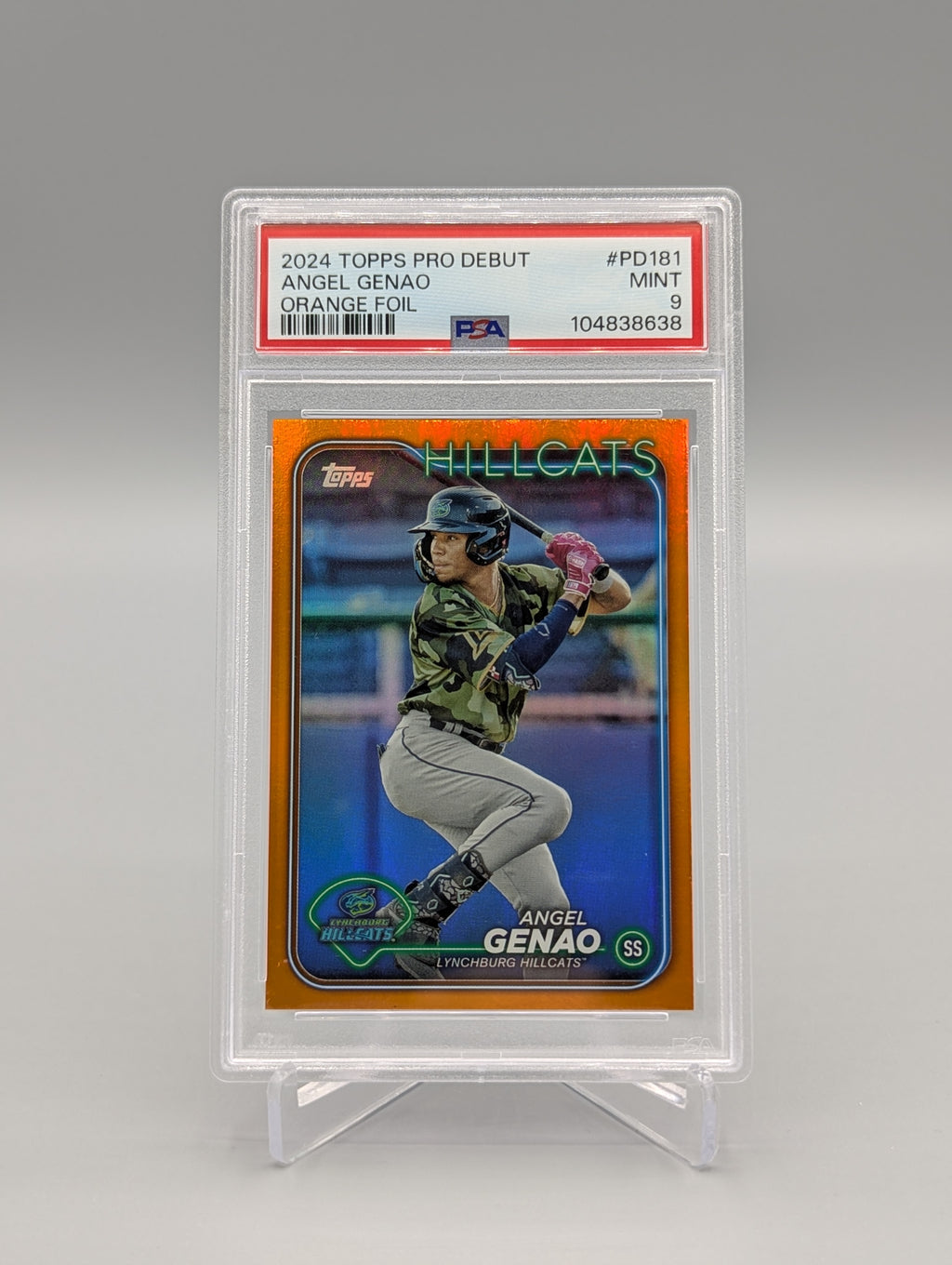 2024 Topps Pro Debut Orange #PD181 Angel Genao #/25 PSA 9 Hillcats