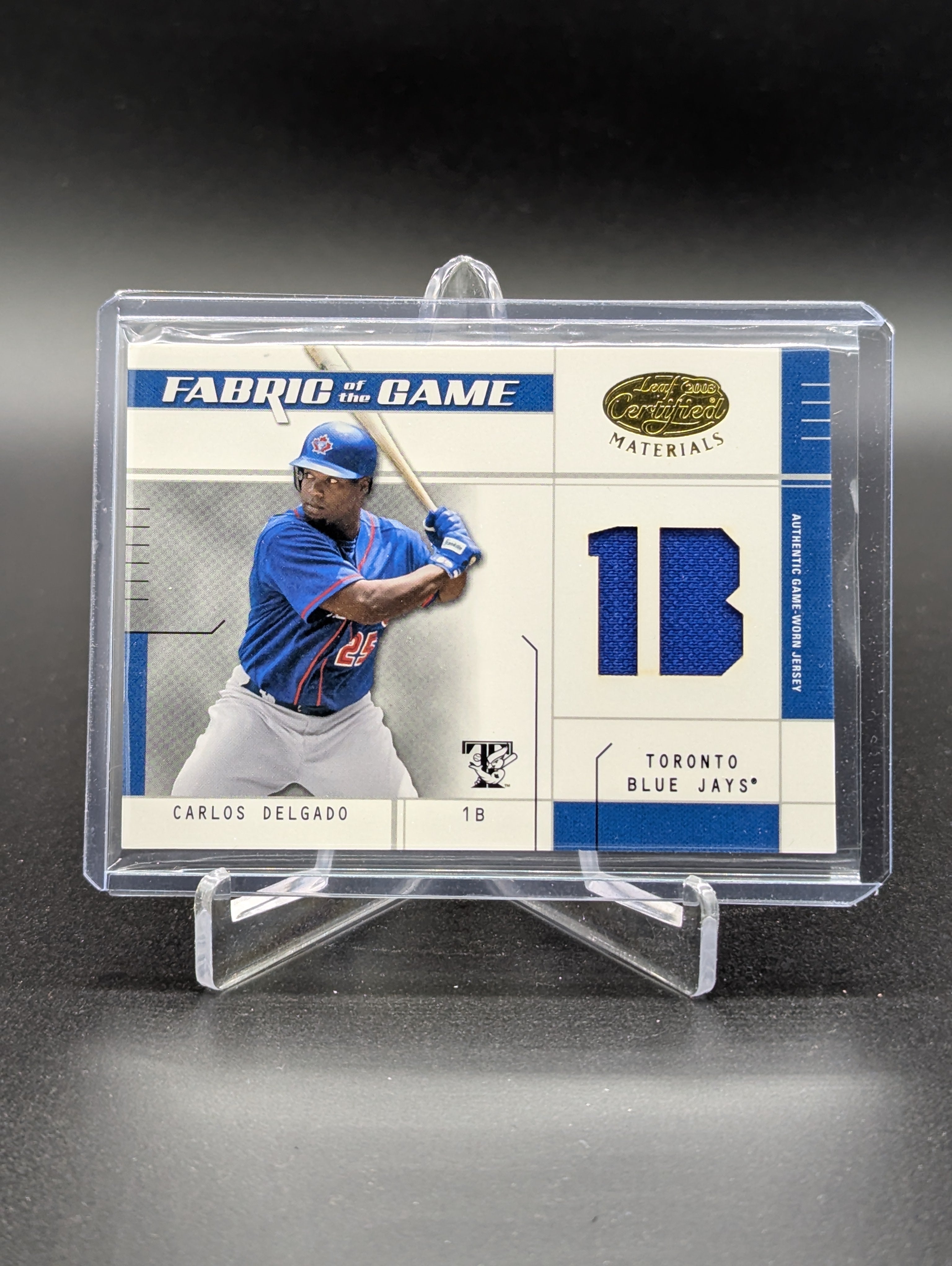 2003 Leaf Certified Materials #FG-91 Carlos Delgado Blue Jays