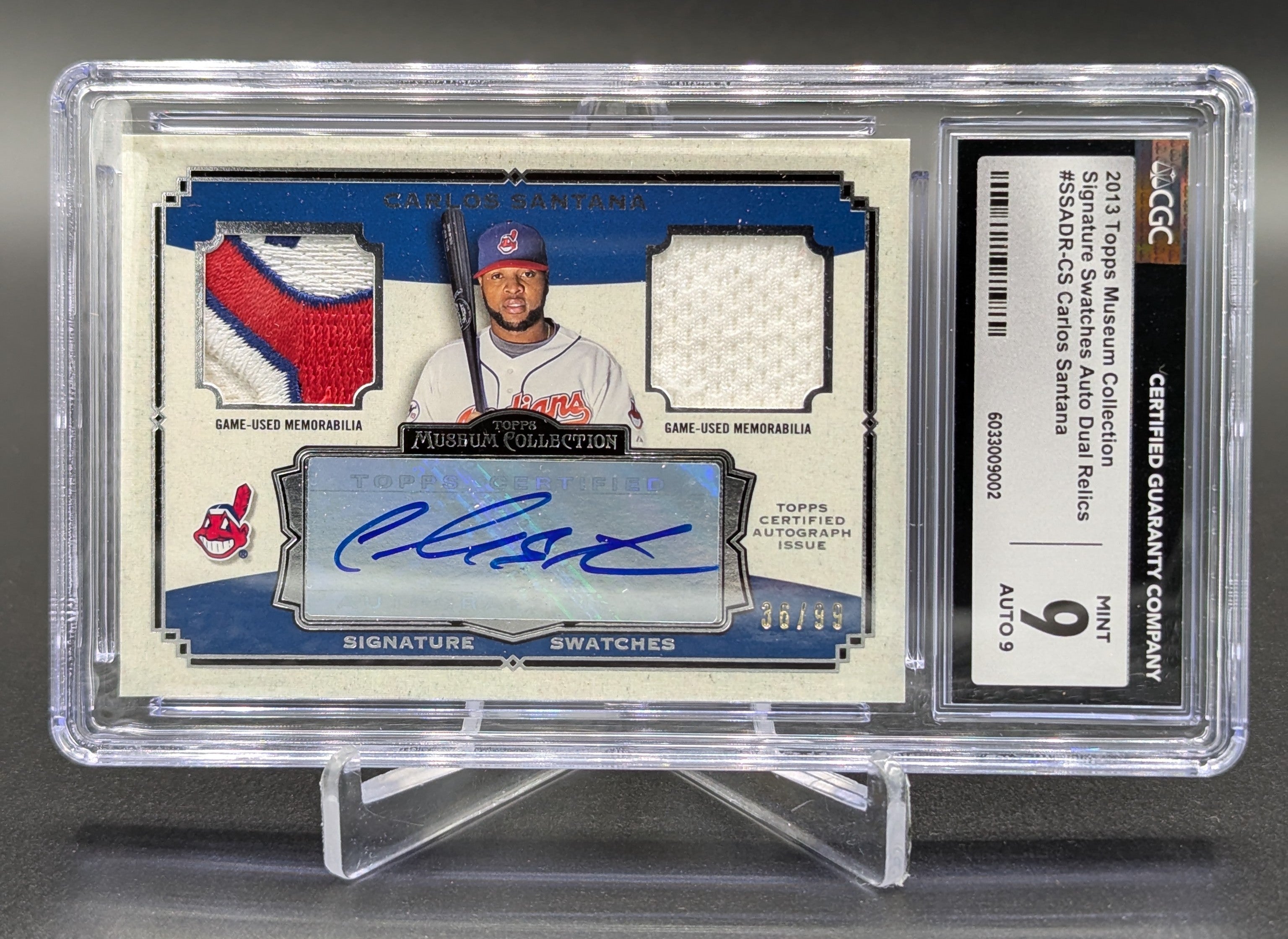 2013 Topps Museum Signature Swatches #SSADR-CS Carlos Santana