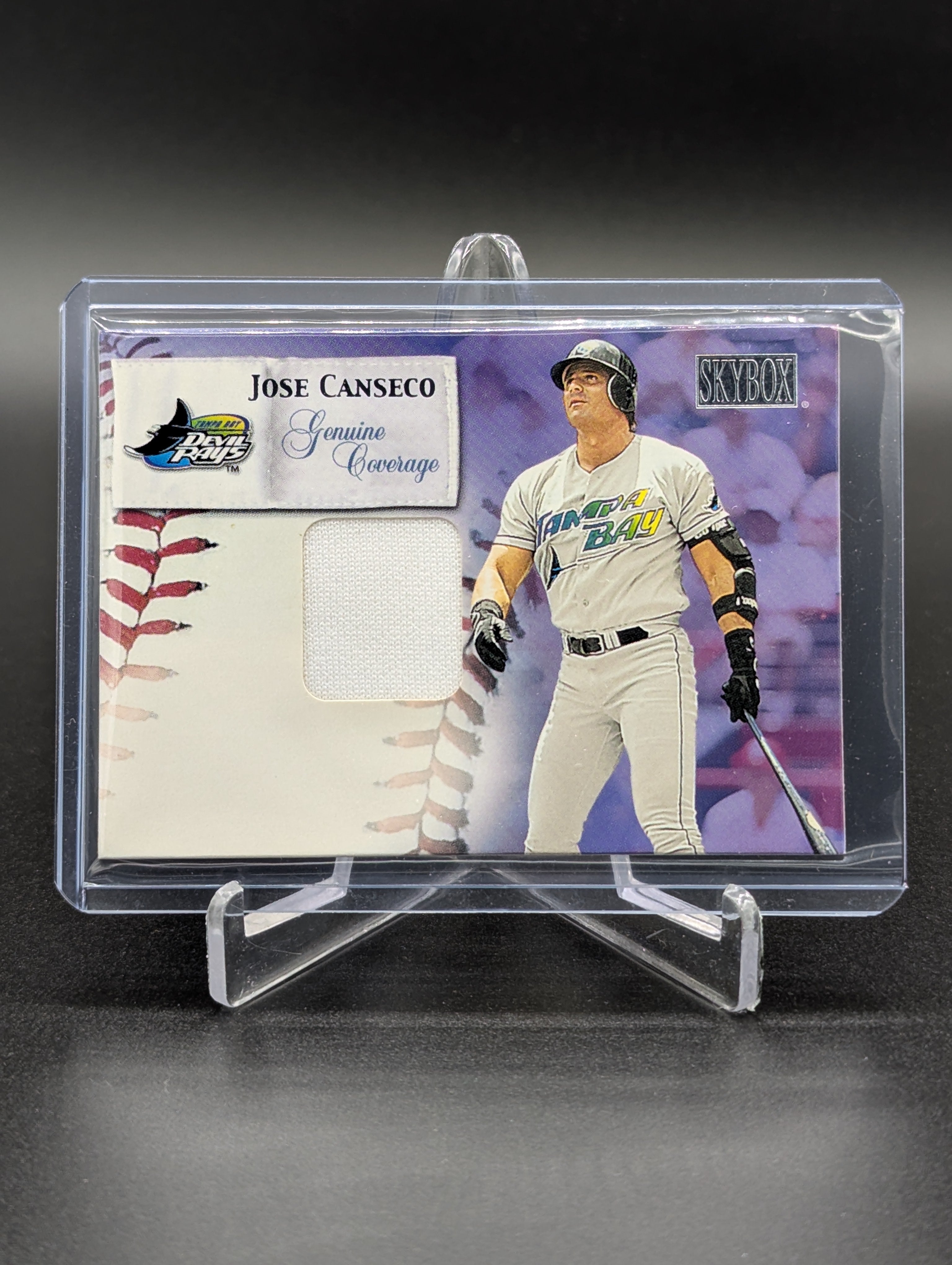 2000 Skybox Genuine Coverage Game Used Jose Canseco Rays