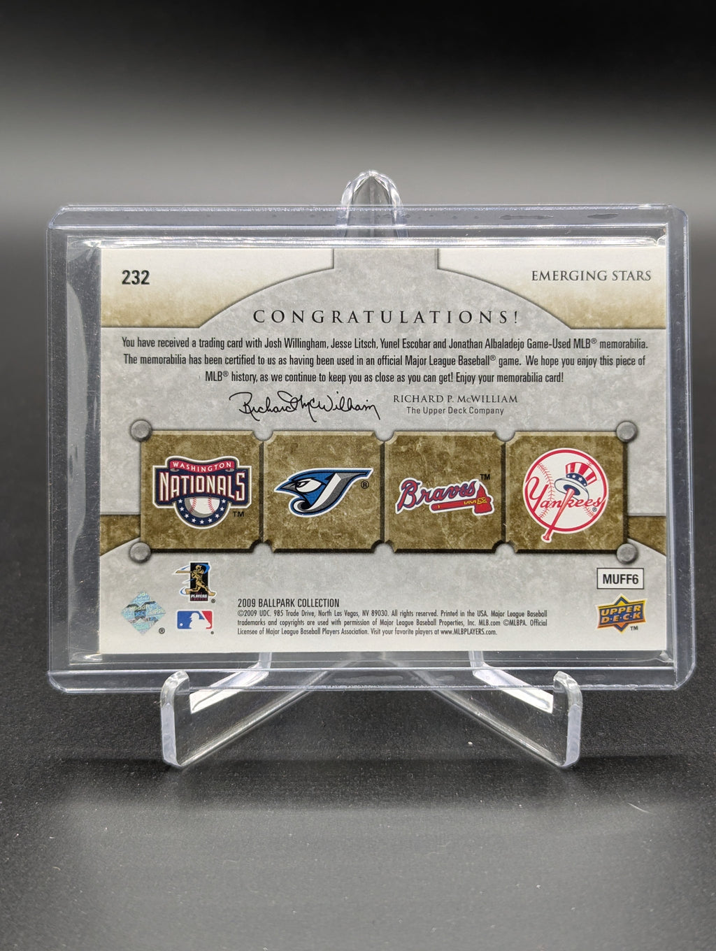 2009 Upper Deck Ballpark Collection Quad Relic #232 Willingham/Escobar /400