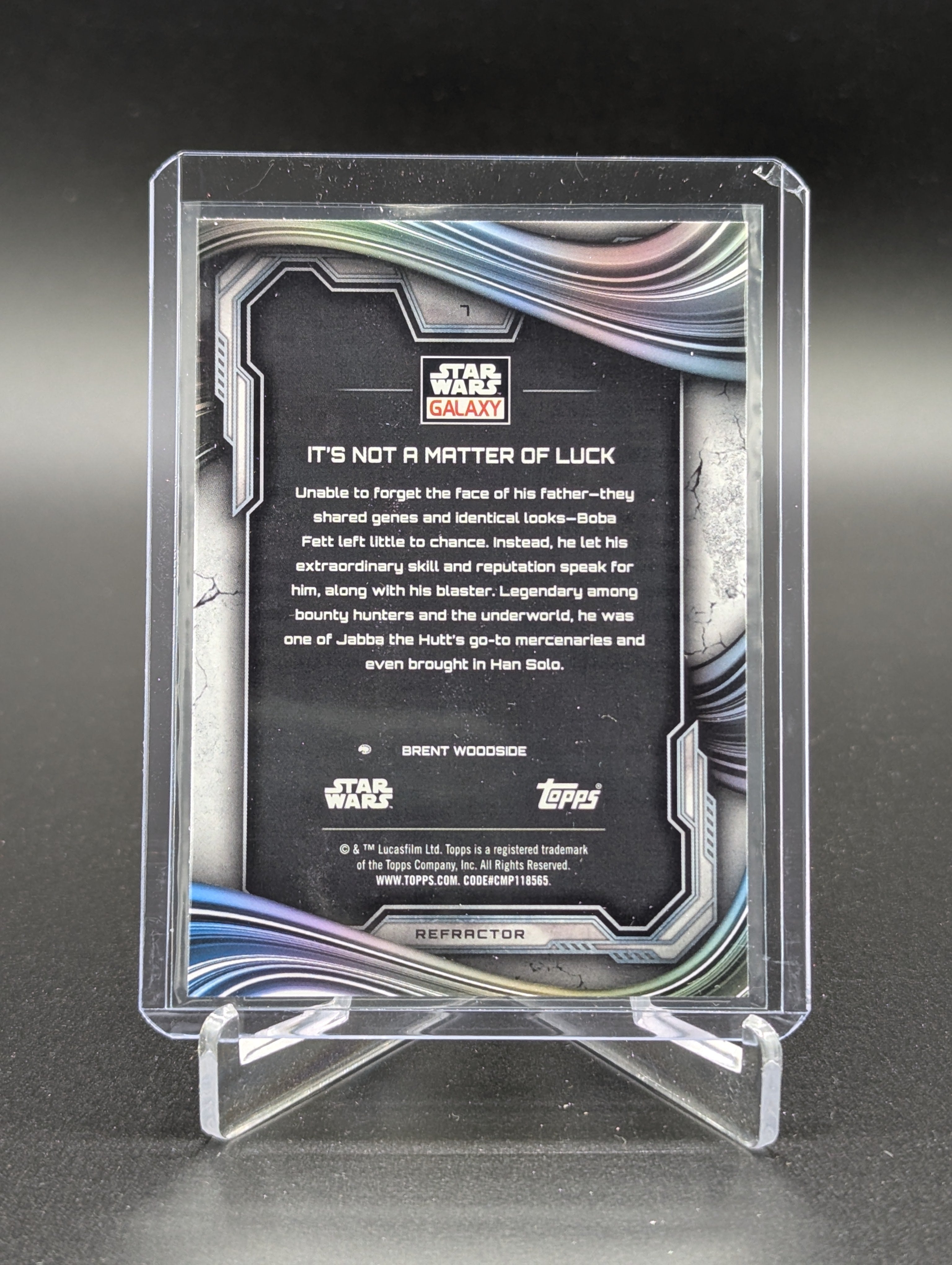 2025 Topps Chrome Star Wars Galaxy Refractor #7 It's Not A Smart Move