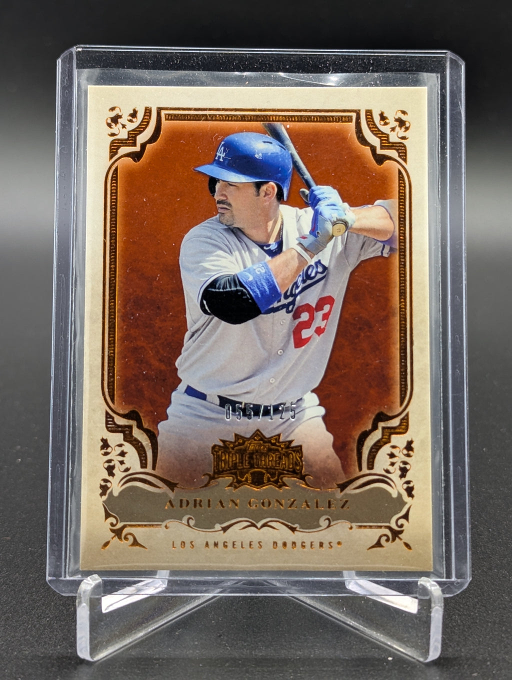 2013 Topps Triple Threads Amber #49 Adrian Gonzalez #/125 Dodgers