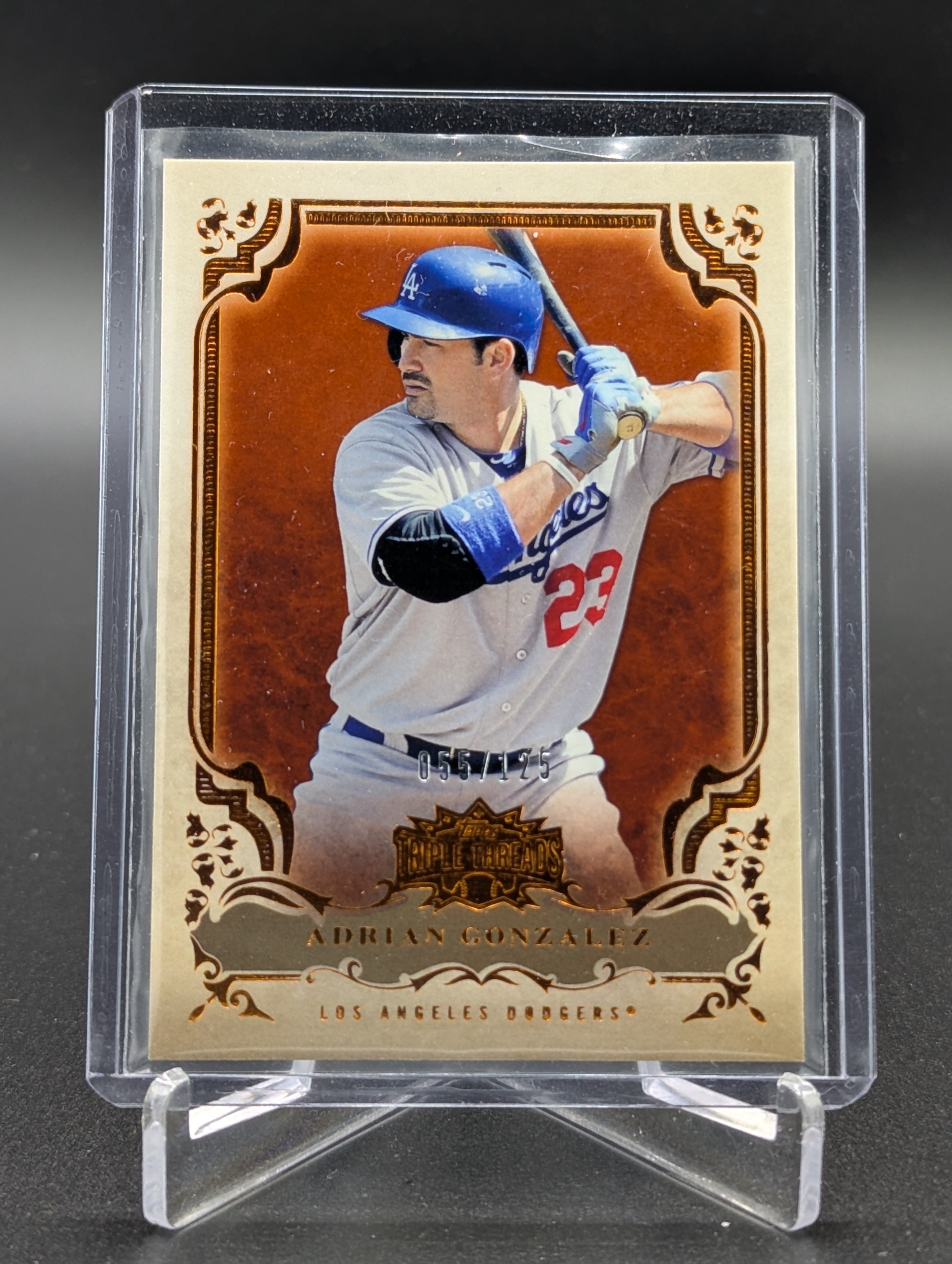 2013 Topps Triple Threads Amber #49 Adrian Gonzalez #/125 Dodgers