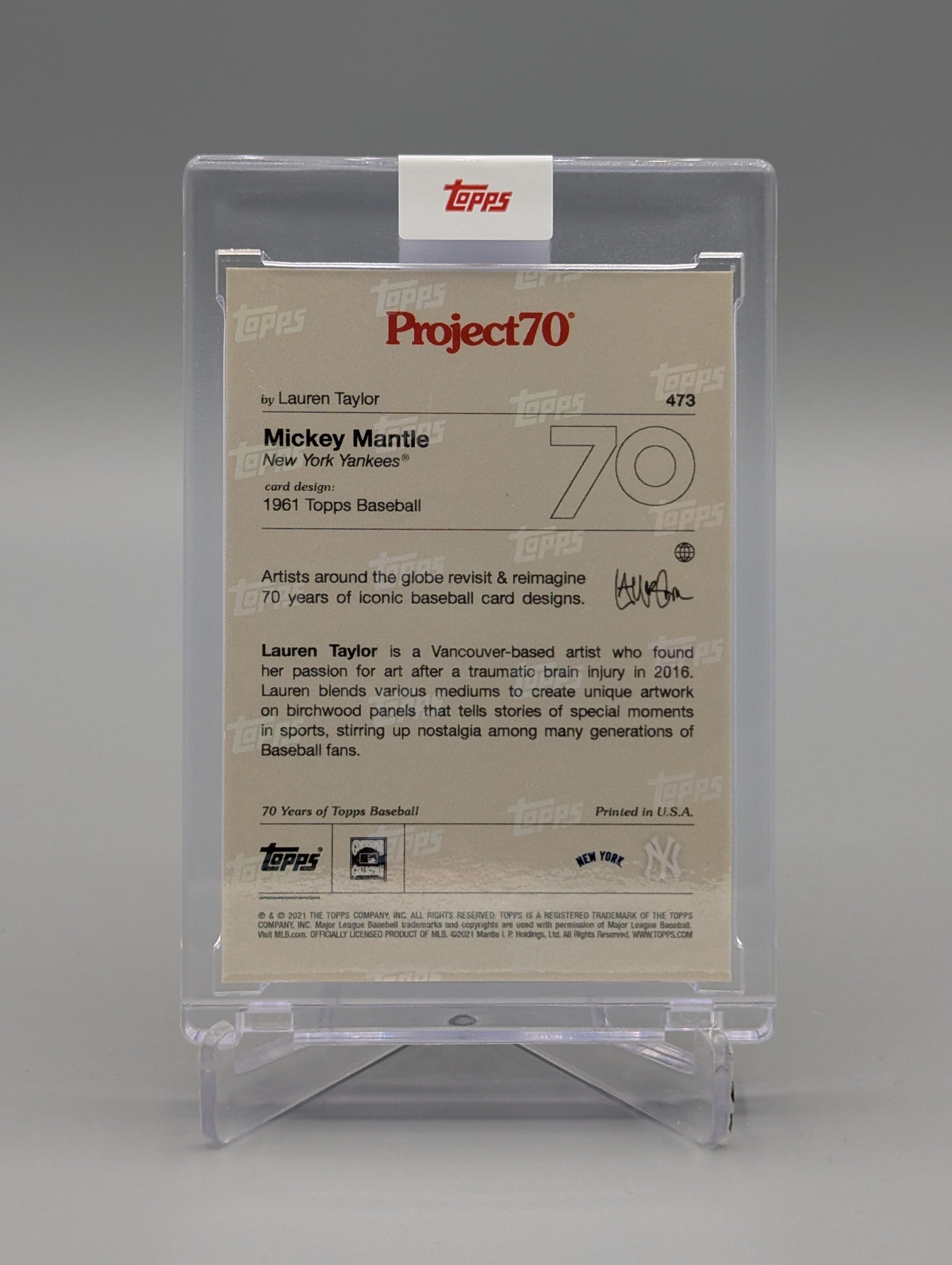 Topps Project 70 Mickey Mantle By Lauren Taylor