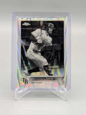 2022 Topps Chrome Sonic Black & White RayWave #107 Brandon Lowe Rays