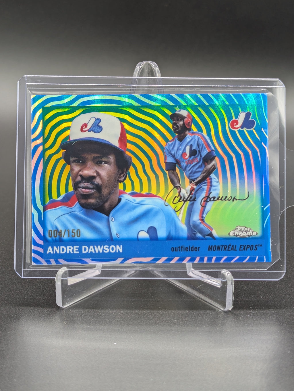 2025 Topps Chrome Platinum Blue Vibration /150 #425 Andre Dawson