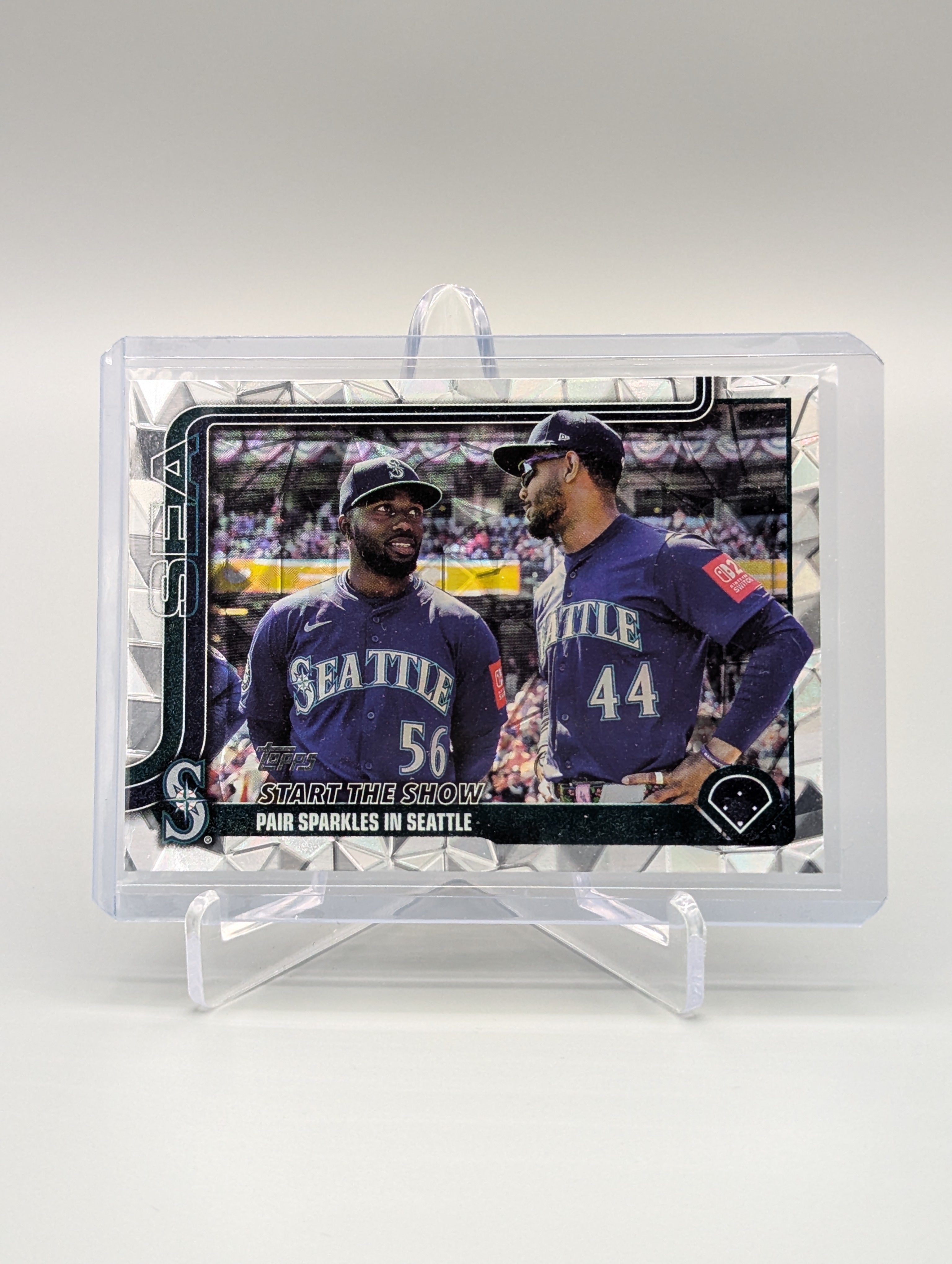 2025 Topps Update Diamante Foil #US244 Randy Arozarena Julio Rodriguez Mariners