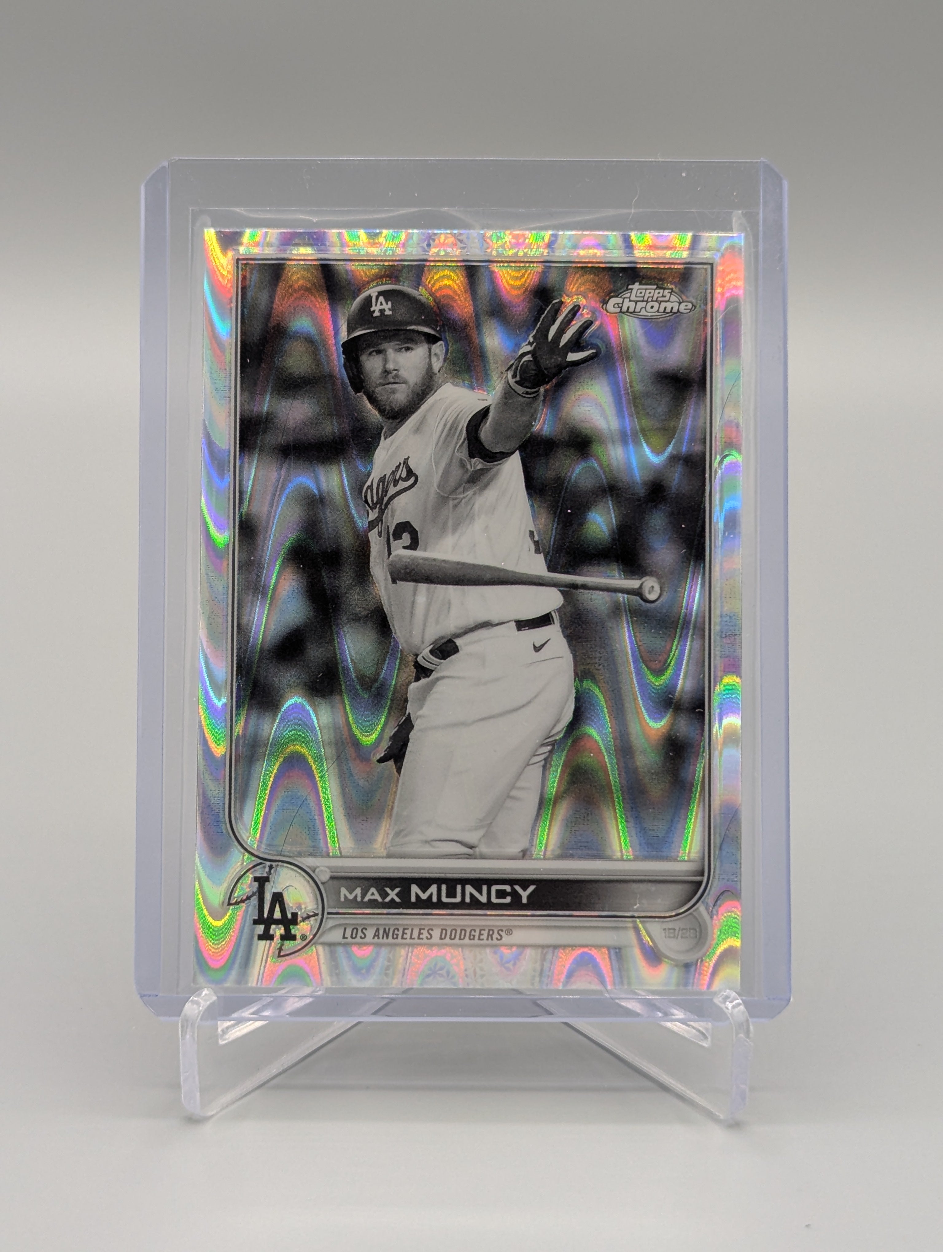 2022 Topps Chrome Sonic Black & White RayWave #42 Max Muncy Dodgers